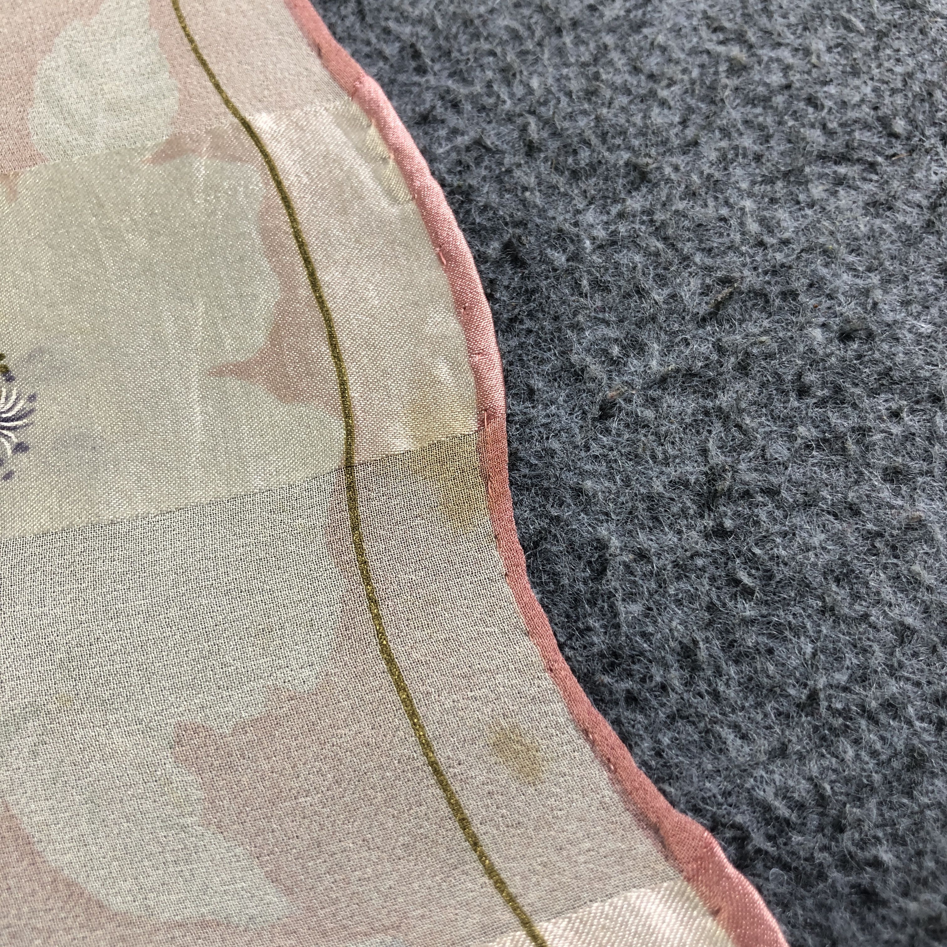 Japanese Brand Jun Ashida Floral Hand Rolled Silk Scarf M1004 Size ONE SIZE - 8 Thumbnail