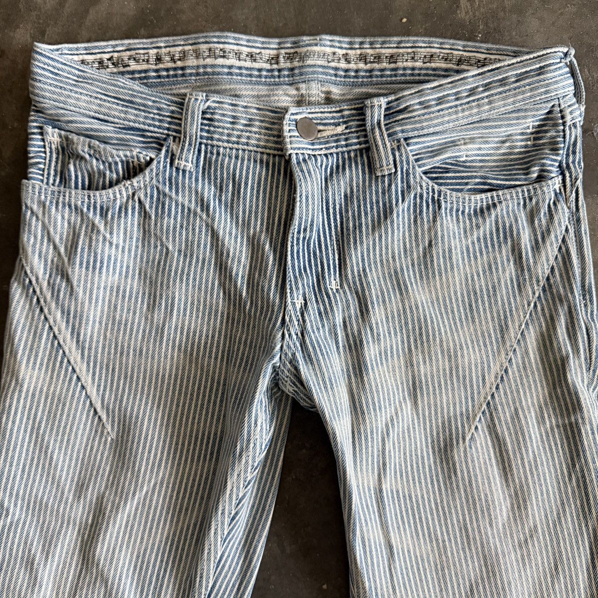 Number (N)ine Number (N)ine SS08 Mudwash Hickory Striped Denim Size US 30 / EU 46 - 6 Thumbnail