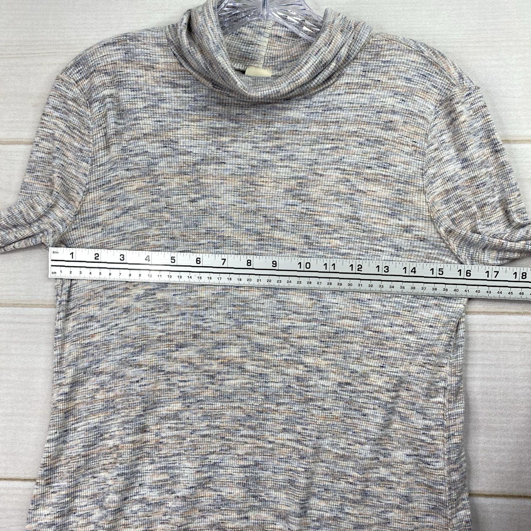 Free People We The Free Womens Tunic Shirt S Multicolor Heathered Turtleneck Split Back Bohemian Regular Size S Womens Size S / US 4 / IT 40 - 6 Thumbnail