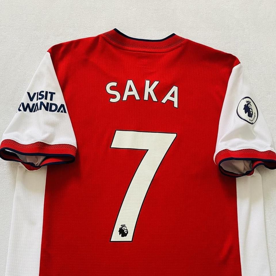 Adidas Arsenal Saka 2021 22 home PLAYER VERSION Premier League Size US M / EU 48-50 / 2 - 5 Thumbnail