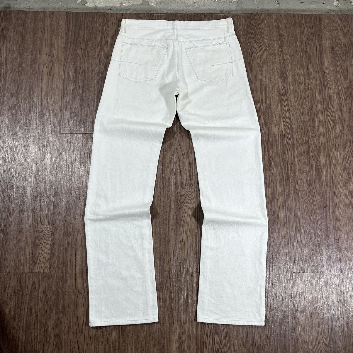 Yohji Yamamoto INED HOMME White Straight Denim Pants Made In Japan Size US 31 - 2 Thumbnail