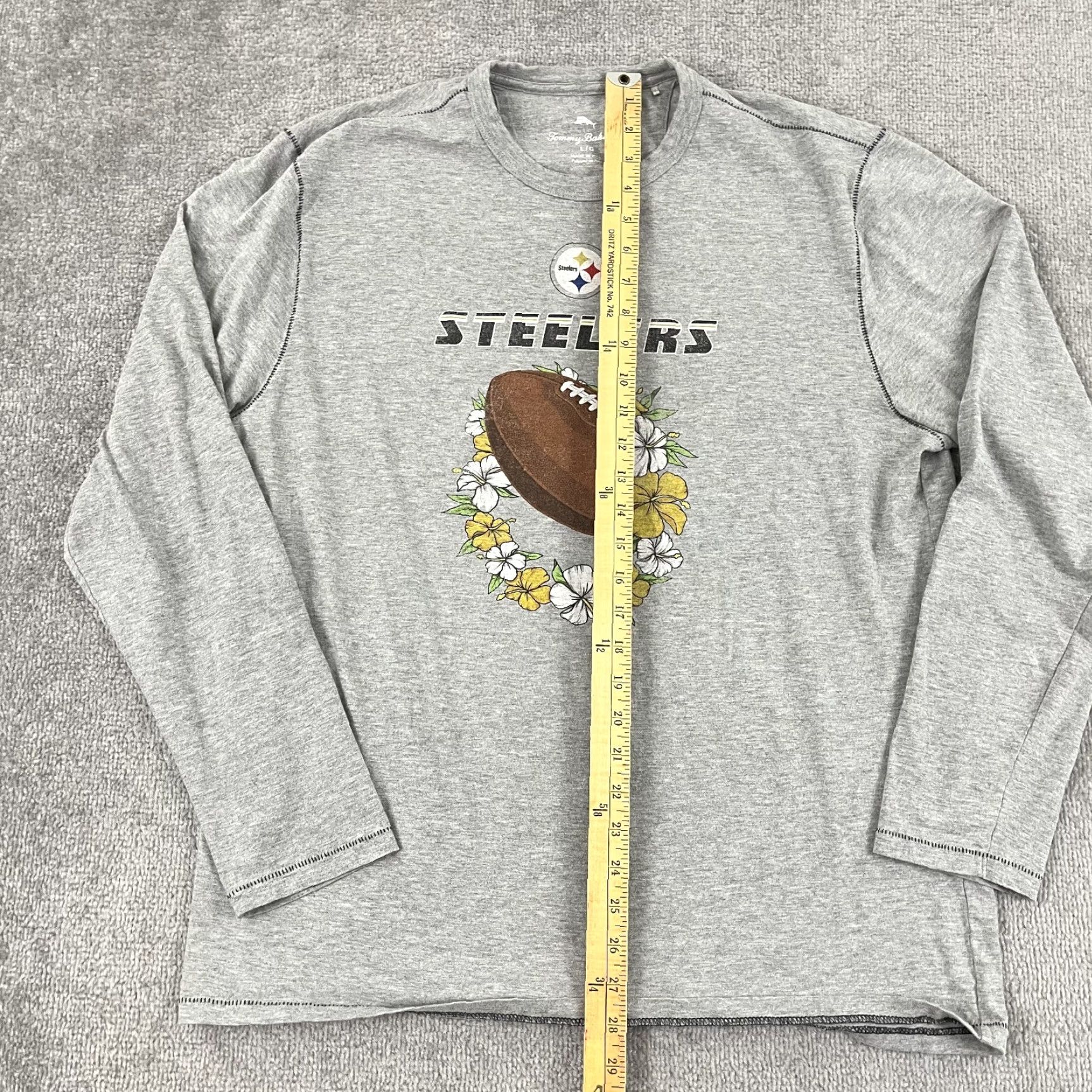 Tommy Bahama Pittsburgh Steelers Shirt Mens Large Tommy Bahama Graphic Football Tee Long Sleeve Size US L / EU 52-54 / 3 - 4 Thumbnail