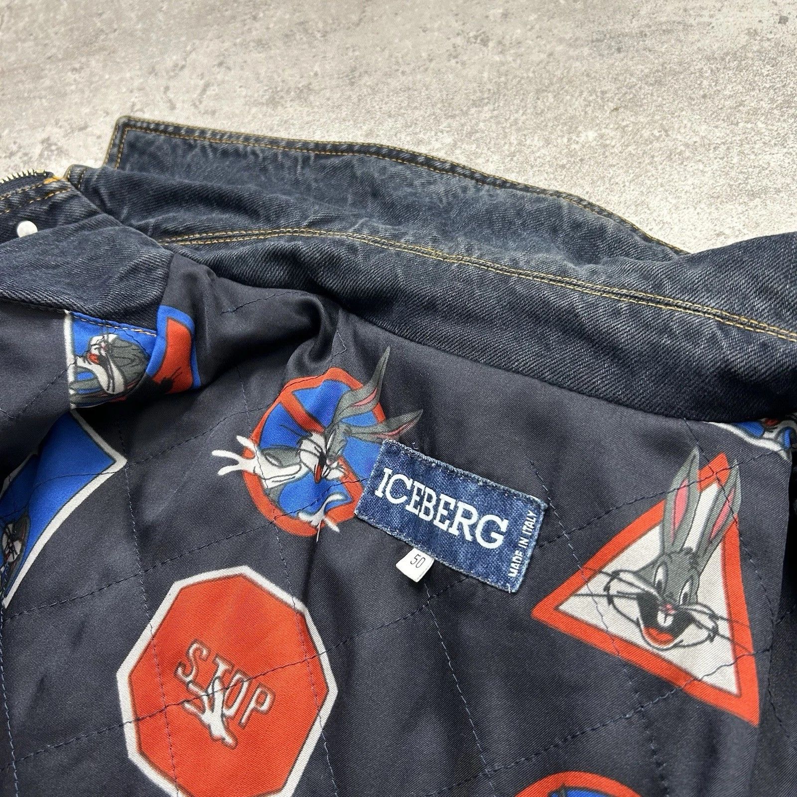 Iceberg × Vintage LOONEY TUNES BUGS BUNNY DENIM JEAN JACKET SIZE 50 Size US M / EU 48-50 / 2 - 9 Thumbnail