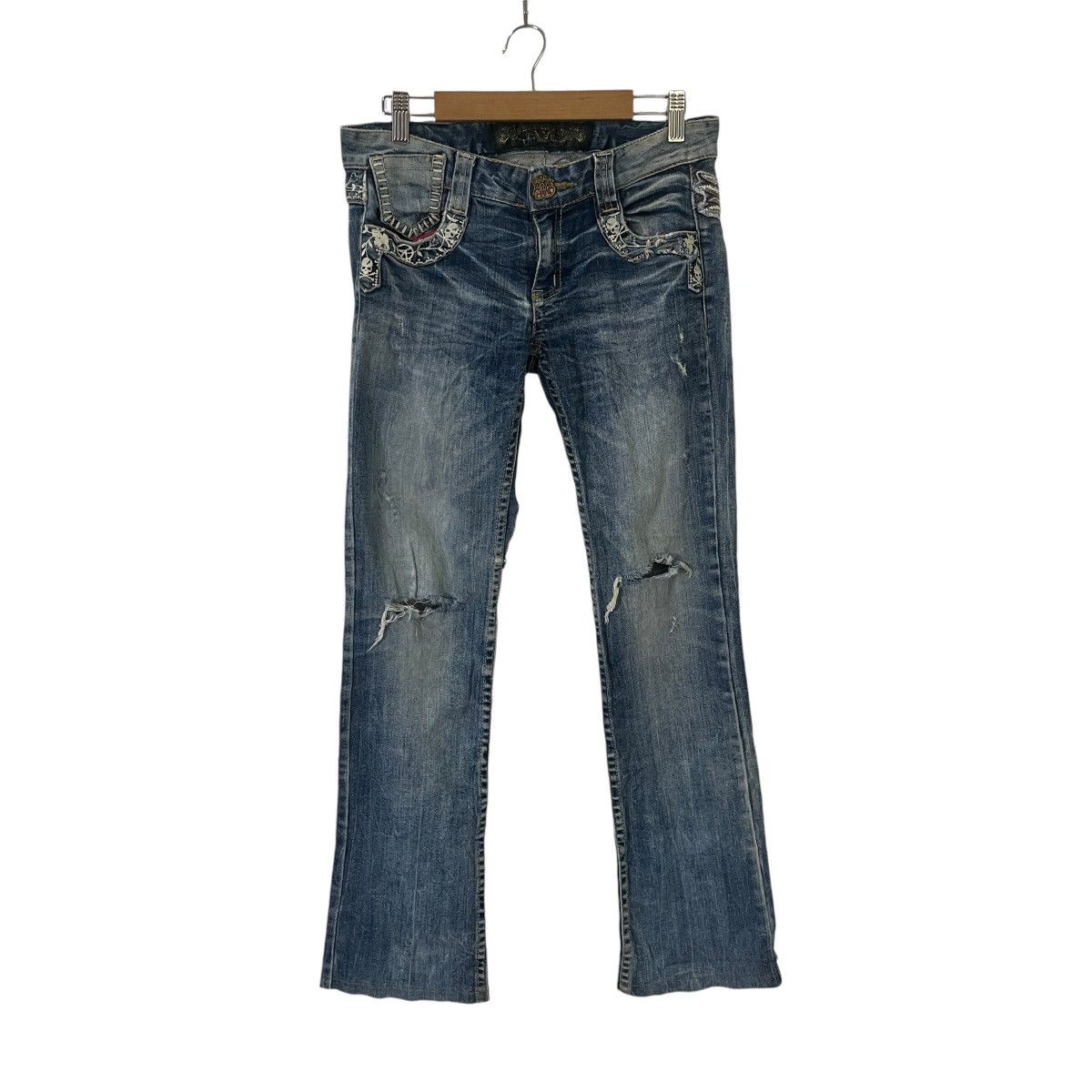 Vintage Redpepper Distressed Skulls Denim Jeans