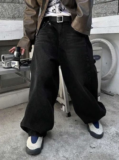 Japanese Brand Baggy WIDE VIntage Y2K denim jeans Size US 34 / EU 50 - 4 Thumbnail