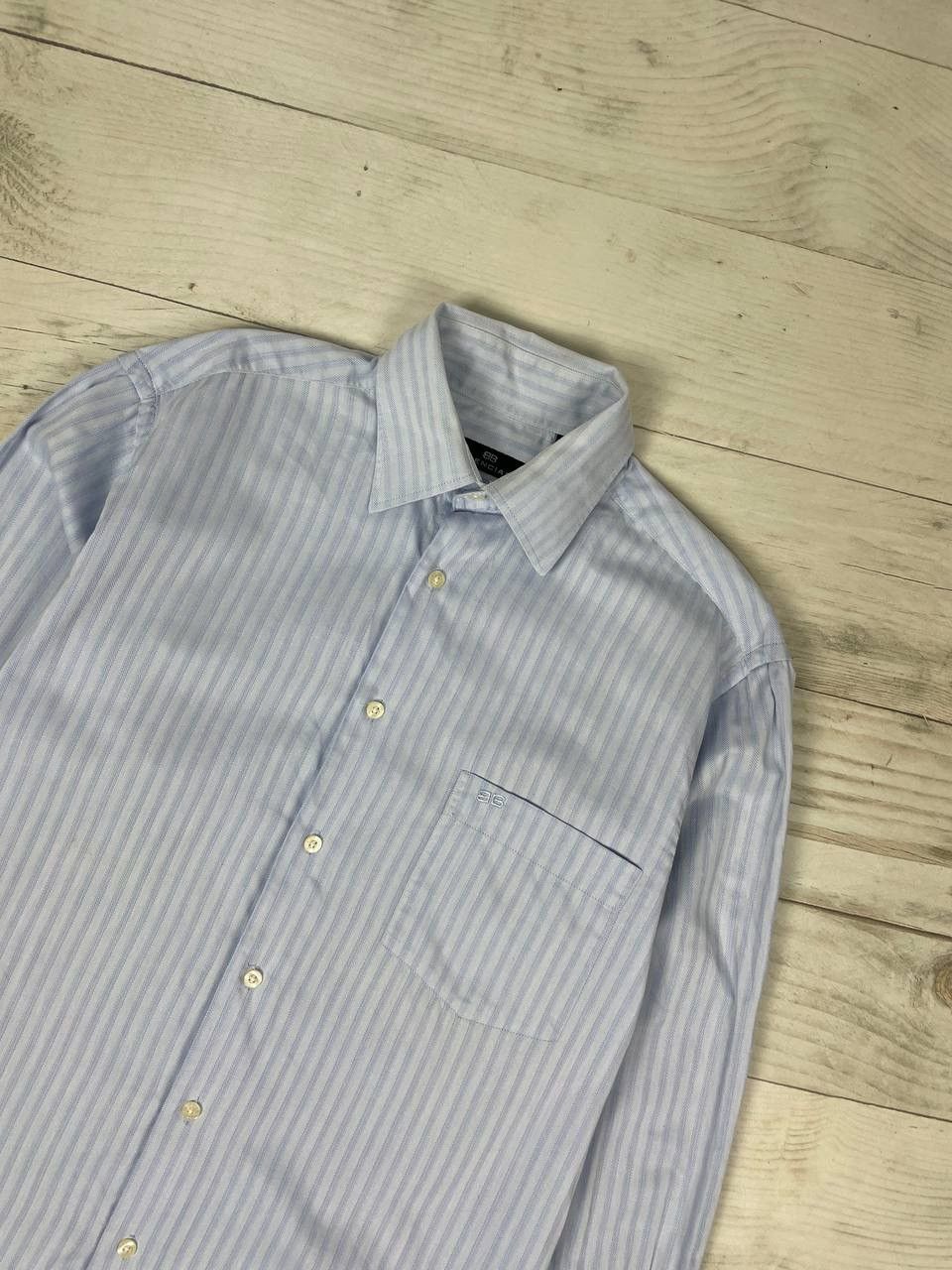 Balenciaga Vintage Balenciaga BB Striped Shirt Buttons Up Long Sleeve Size US M / EU 48-50 / 2 - 2 Thumbnail