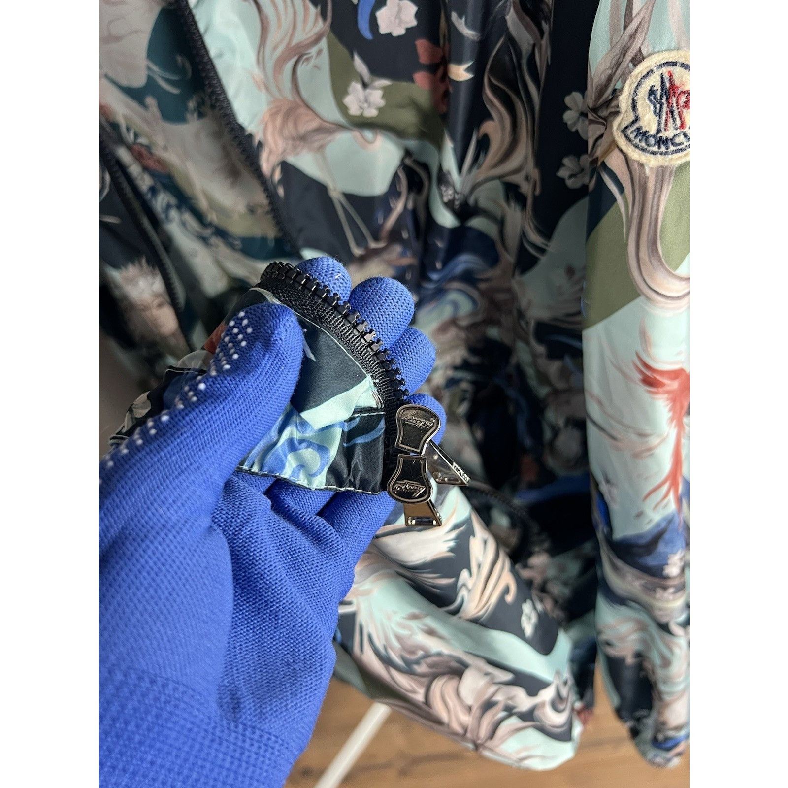 Moncler Moncler Lichen Women`s Blue Long Rain Coat Windbreaker Jacke Size M / US 6-8 / IT 42-44 - 9 Thumbnail