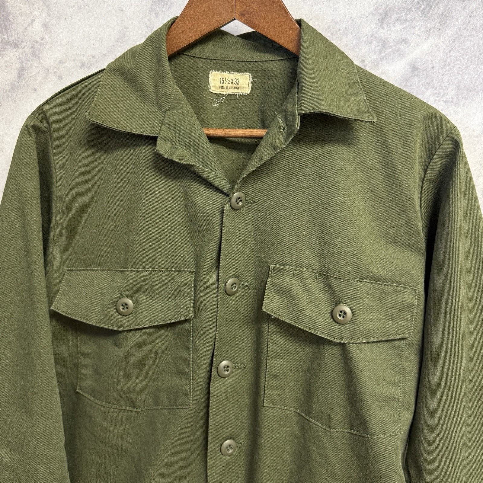 Vintage Vintage Military 507 Dura Press Shirt Mens Army Shade Green Size US L / EU 52-54 / 3 - 3 Thumbnail