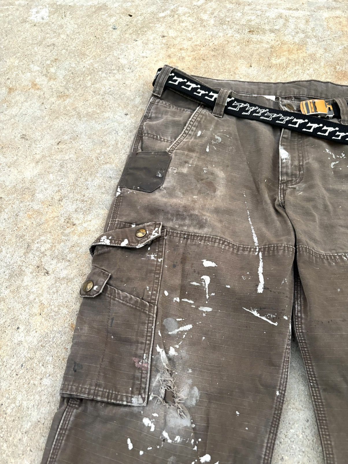 Carhartt CARHARTT RIPSTOP BROWN FADED CARGO PANTS WORKWEAR Size US 36 / EU 52 - 9 Thumbnail