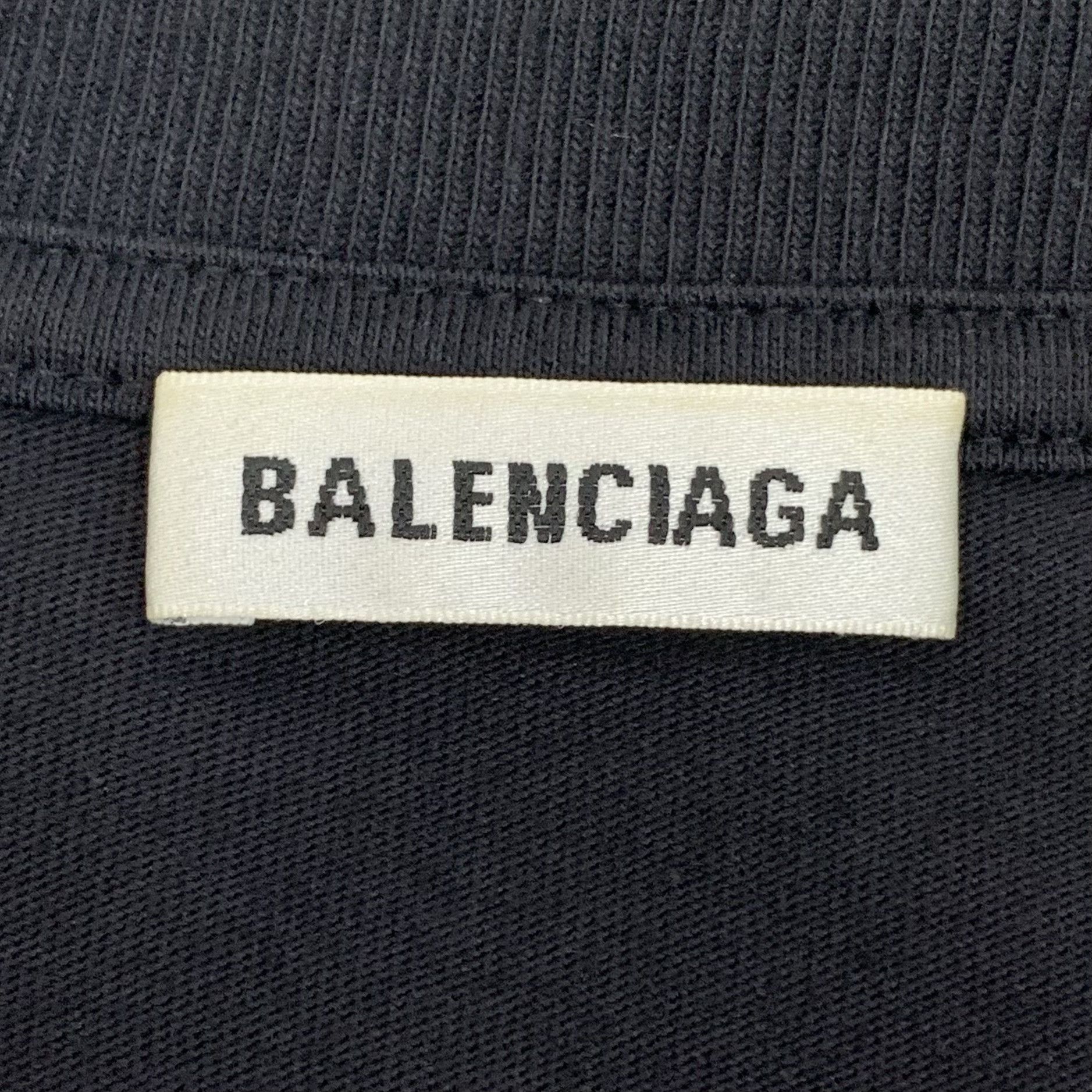 Balenciaga Balenciaga Logo Print Cotton T-Shirt Black (L) Size US L / EU 52-54 / 3 - 5 Thumbnail