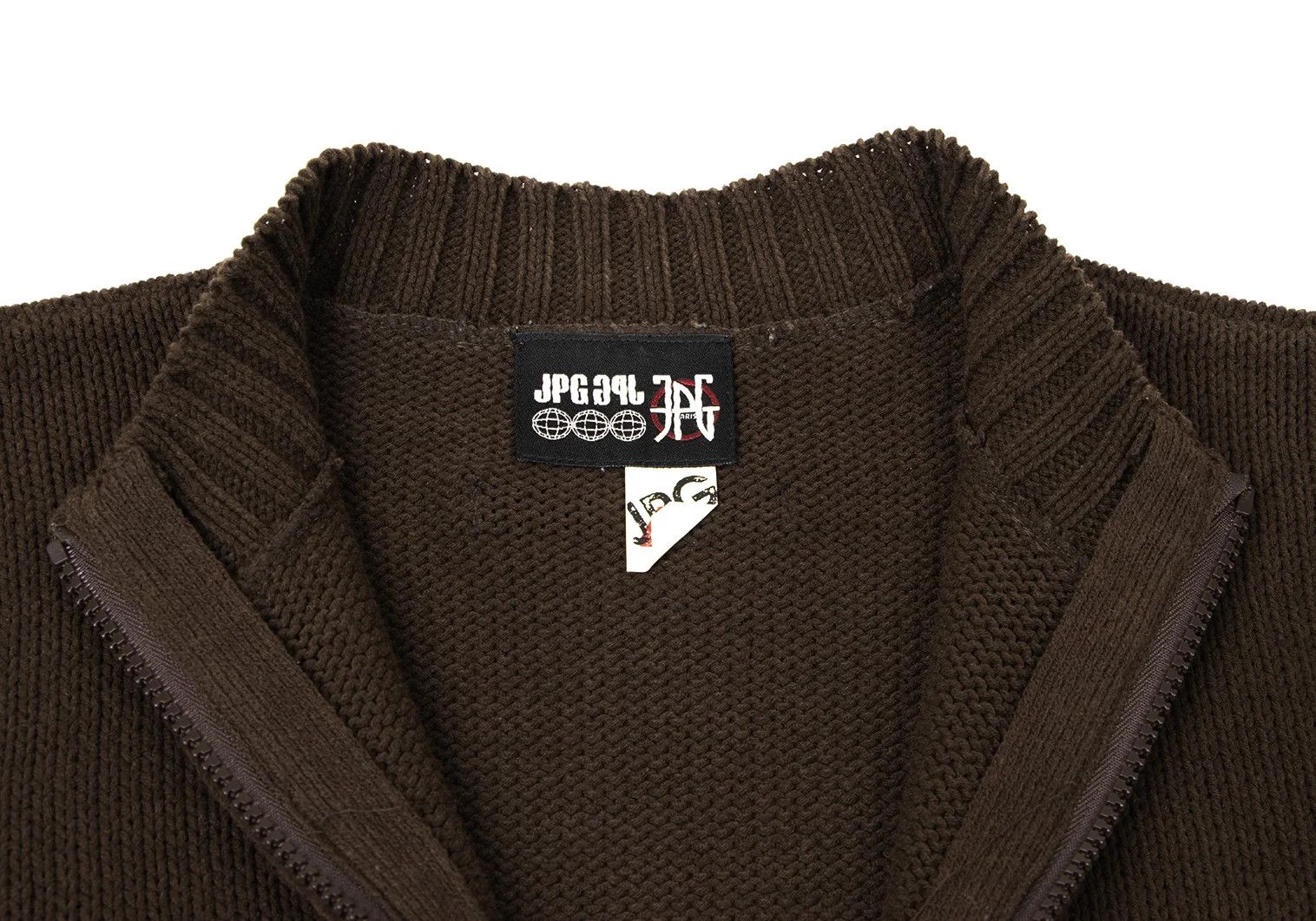 Jean Paul Gaultier Double Zip Knit with Openwork Sleeves in Brown 48 Size US M / EU 48-50 / 2 - 4 Thumbnail