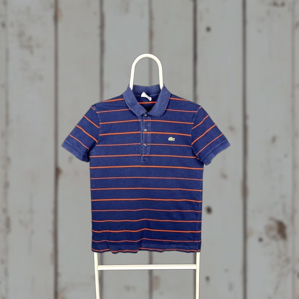 Lacoste Lacoste Polo Shirt Mens Size 3 Blue Striped Cotton Short Sleeve Button Shirt Regular Fit Polo Size US S / EU 44-46 / 1 - 1 Thumbnail