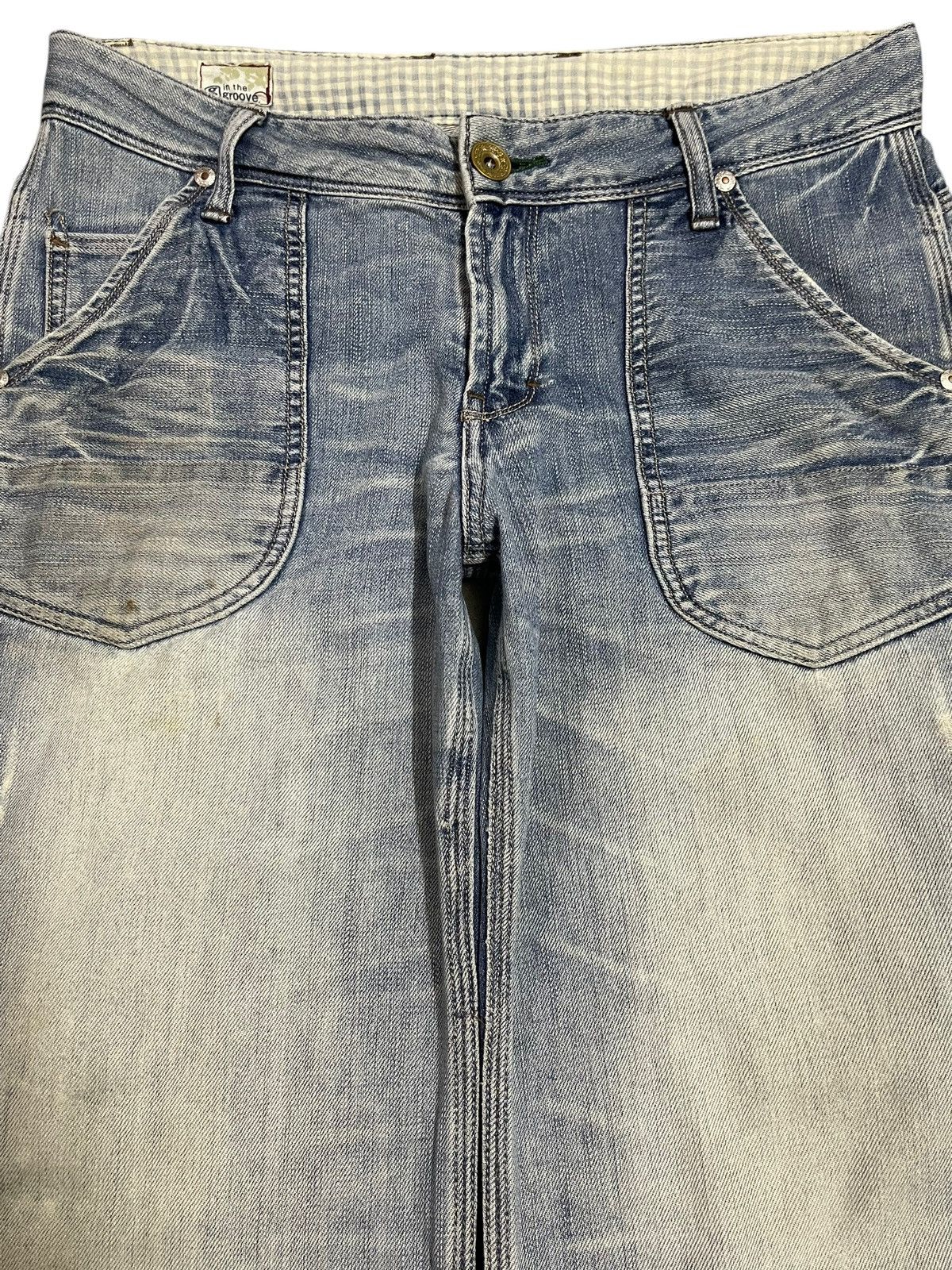 14th Addiction Vintage Japanese Brand Blue Faded Wash Carpenter Style Jeans Size US 31 - 3 Thumbnail