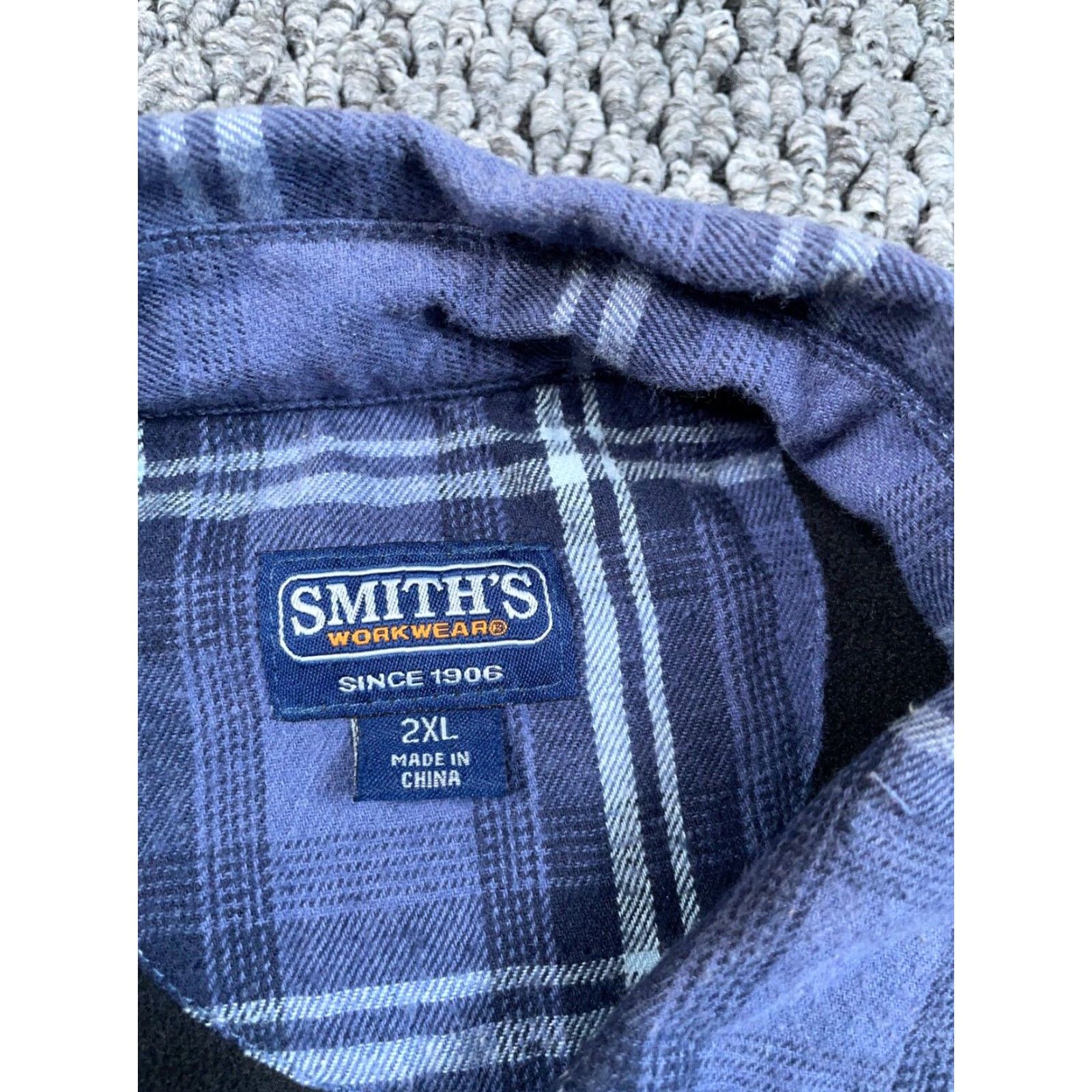 Vintage Workwear Fleece Lined Flannel Jacket Adult 2XL Blue Plaid Heavyweight Size US XXL / EU 58 / 5 - 3 Thumbnail