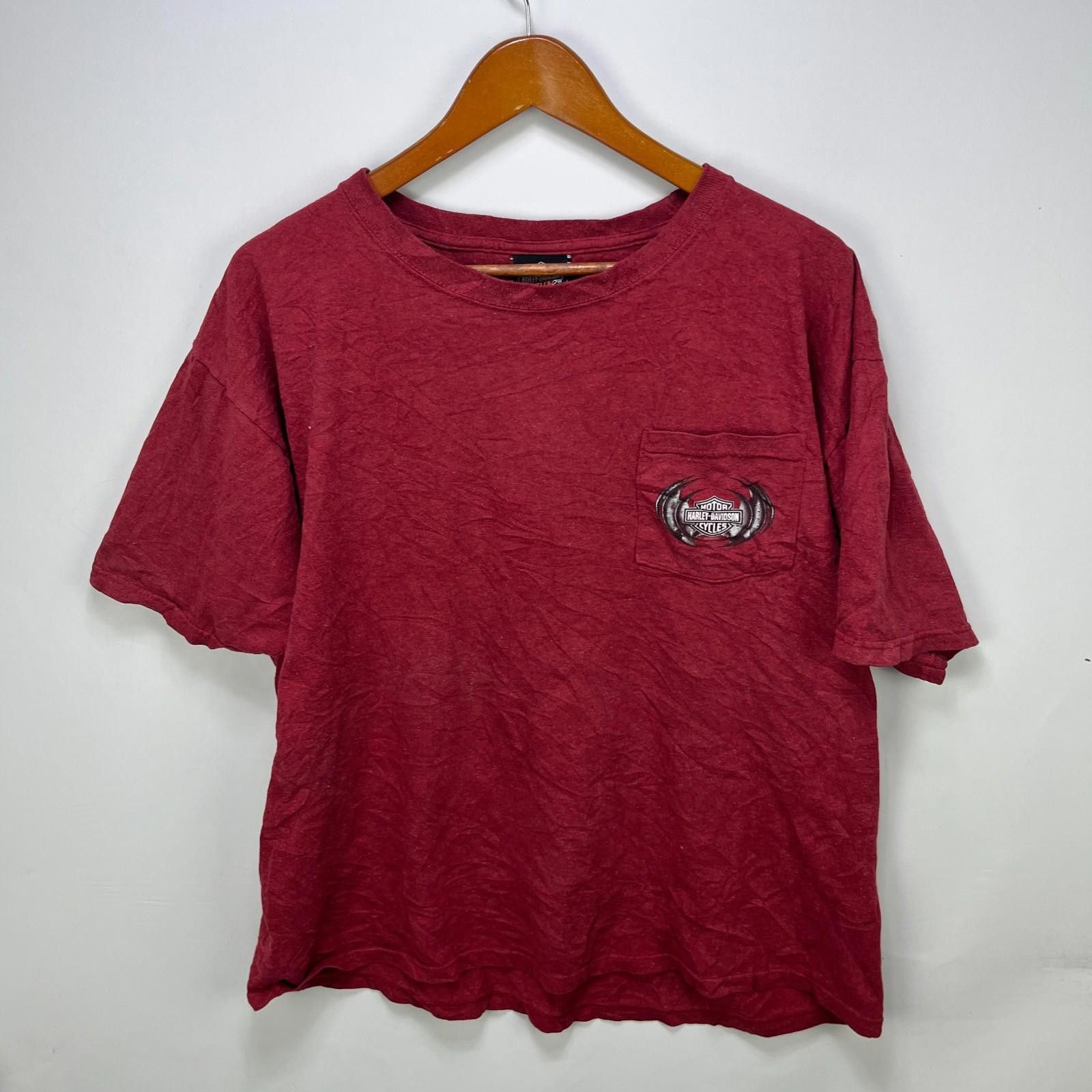 Harley Davidson Vintage Harley-Davidson Flames Pocket T-Shirt Y2K XL Size US XL / EU 56 / 4 - 3 Thumbnail