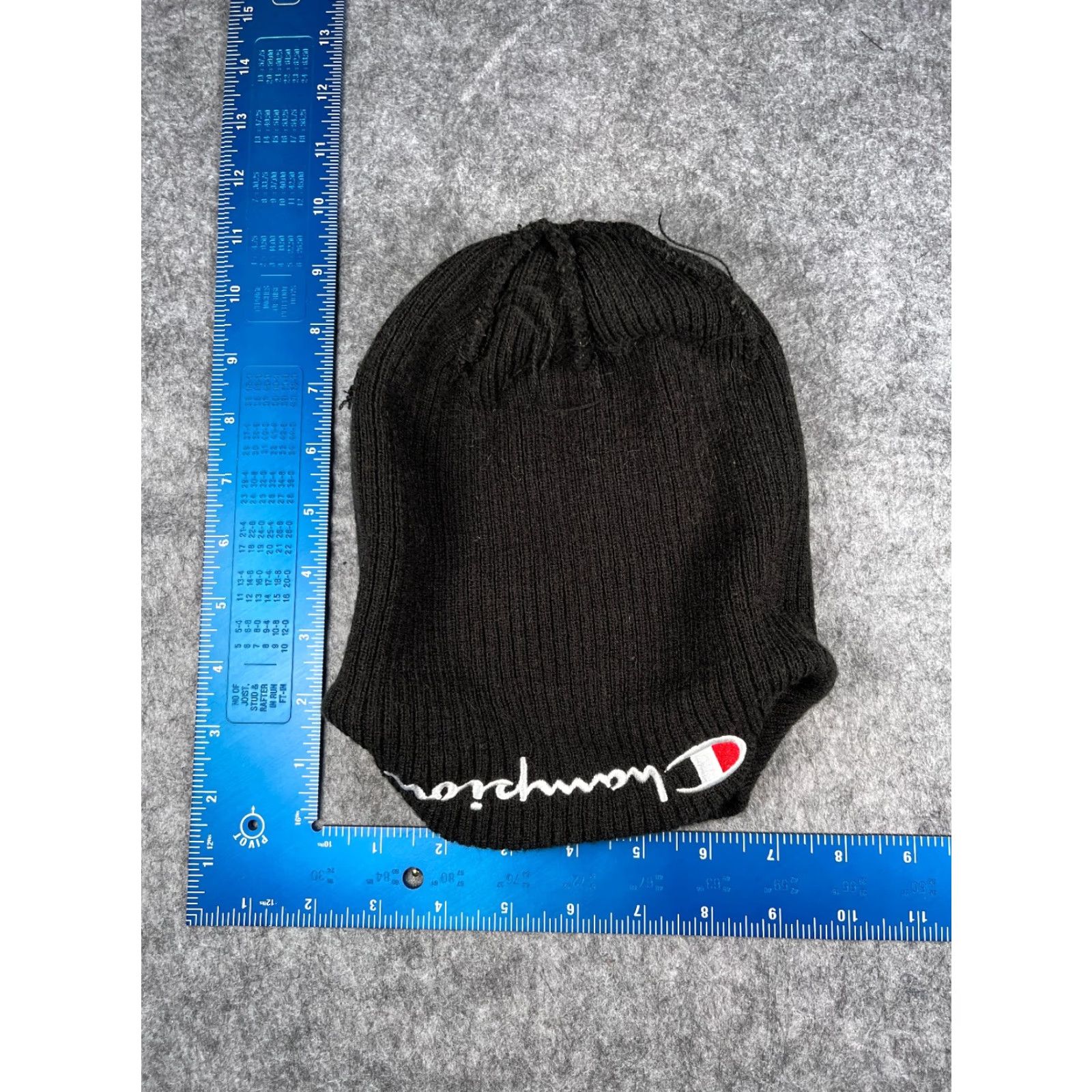 Champion Champion Headwear Beanie Adult One Size Black Knit 100% Acrylic Ski Hat Unisex Mens Womens Beanie Outlet Casual Winter Accessories Size ONE SIZE - 5 Thumbnail