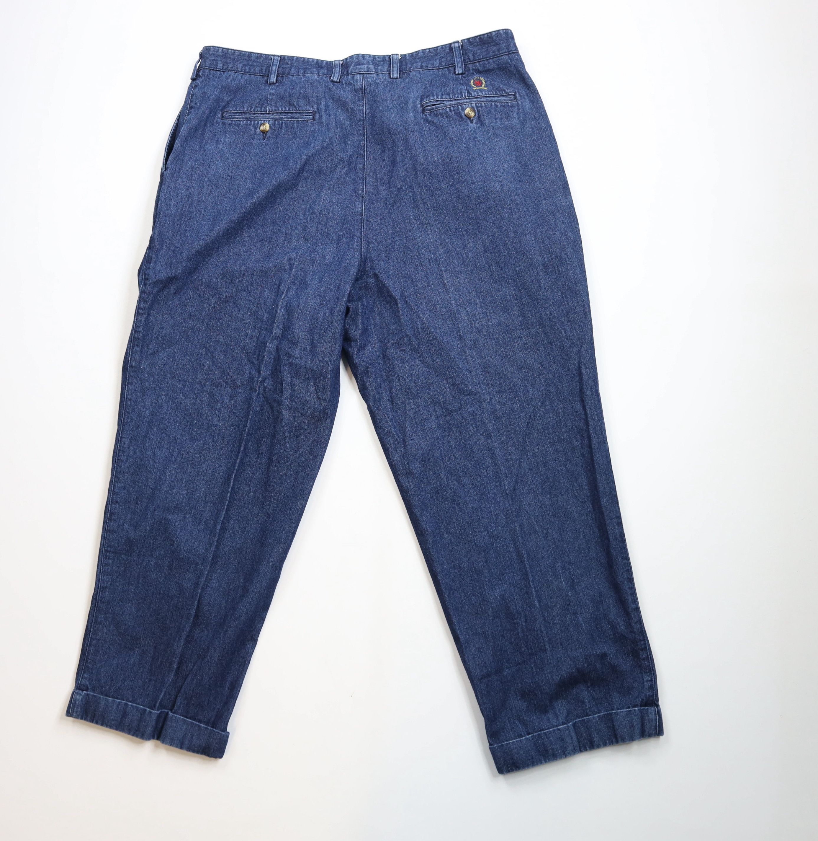 Tommy Hilfiger × Vintage Vintage Y2K 2001 Tommy Hilfiger Pleated Wide Leg Denim Jeans Size US 42 / EU 58 - 9 Thumbnail