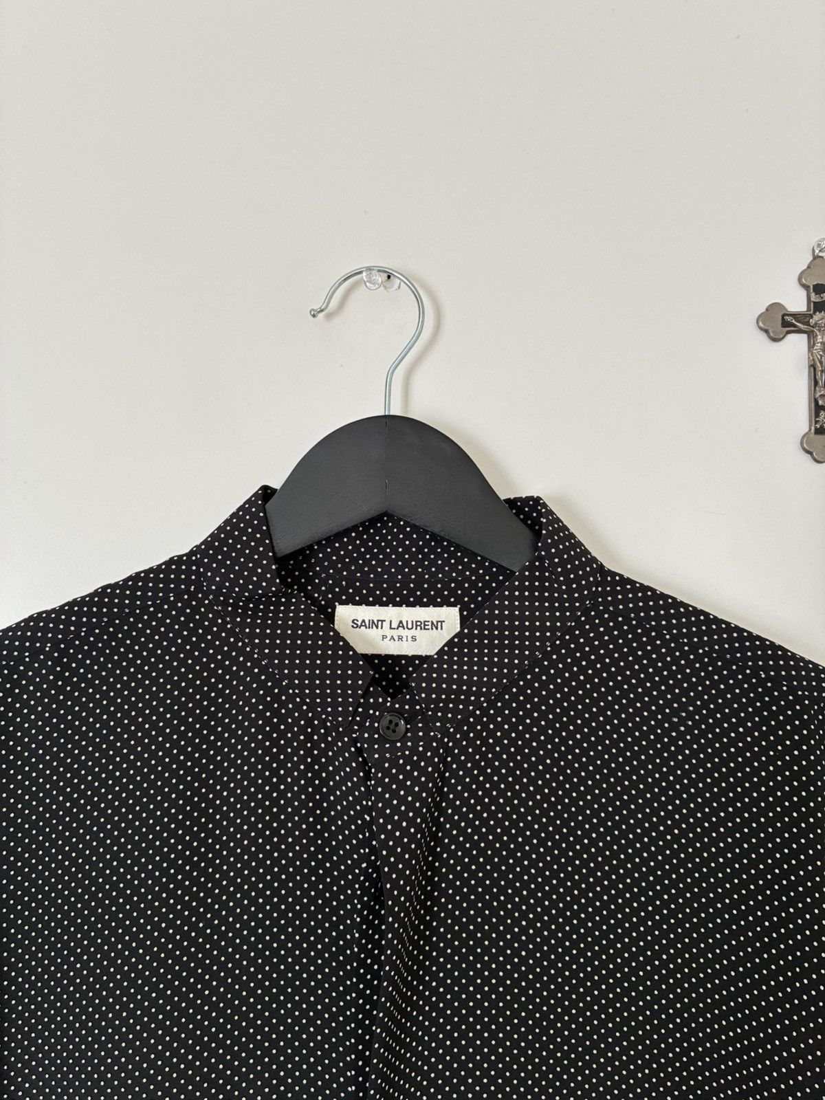 Saint Laurent Paris Saint Laurent Paris 2017 Silk Polka Dot Button Up Size US XL / EU 56 / 4 - 2 Thumbnail