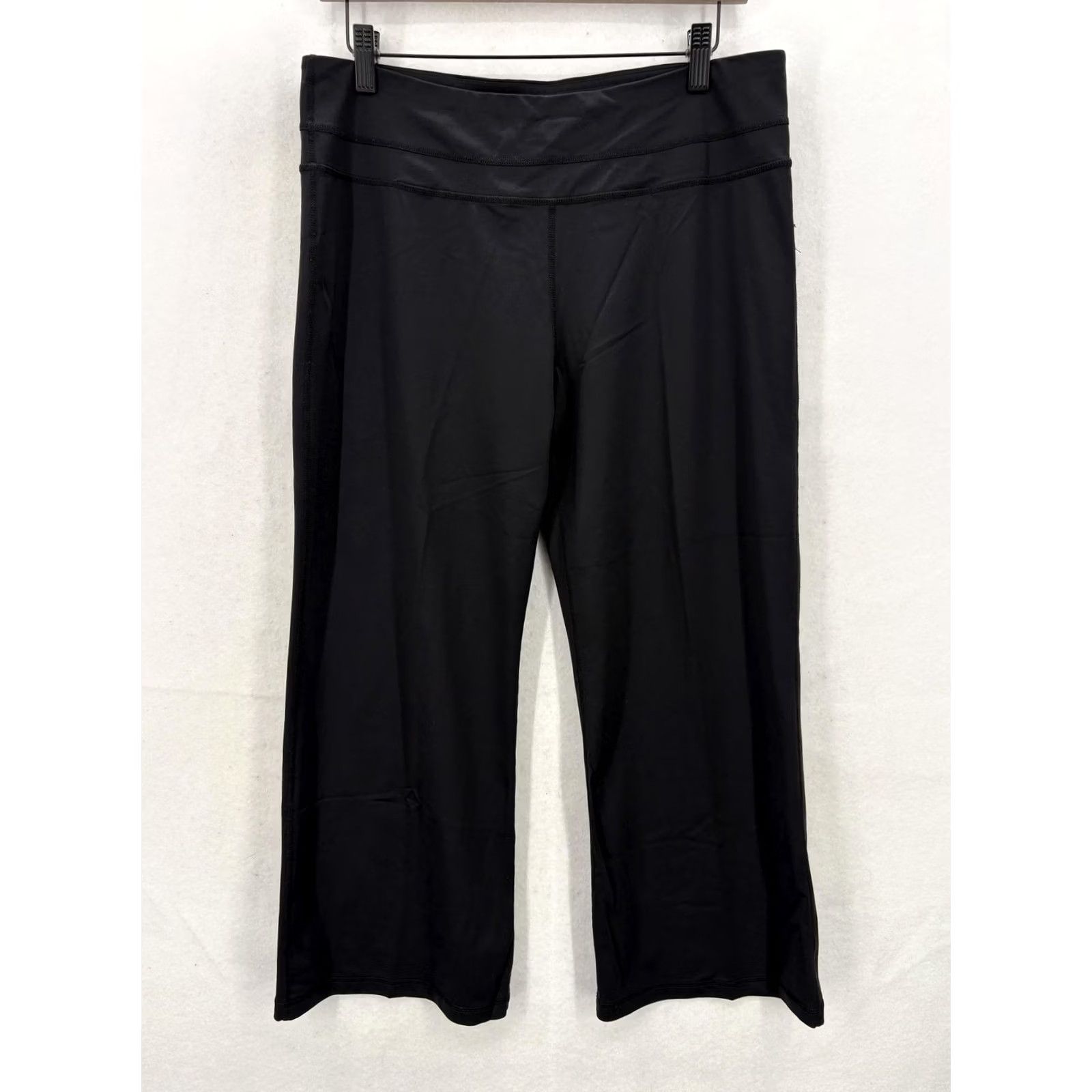 Vintage Christine Alexander Pants Womens Medium Black Cropped Straight Leg Yoga Stretch Size 32" / US 10 / IT 46 - 2 Thumbnail