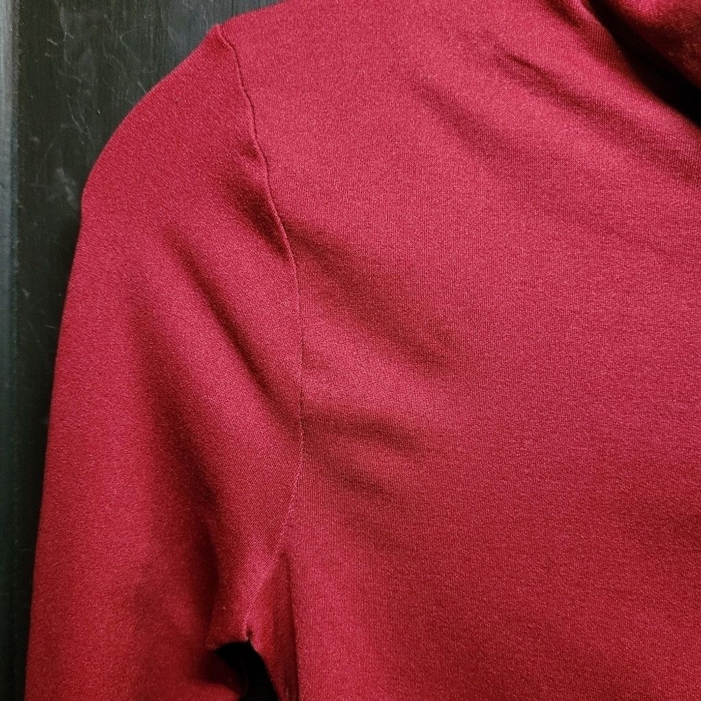 FILLES A PAPA Papaya, long sleeve ,side ruching,deep red, pre loved, small Size S / US 4 / IT 40 - 3 Thumbnail