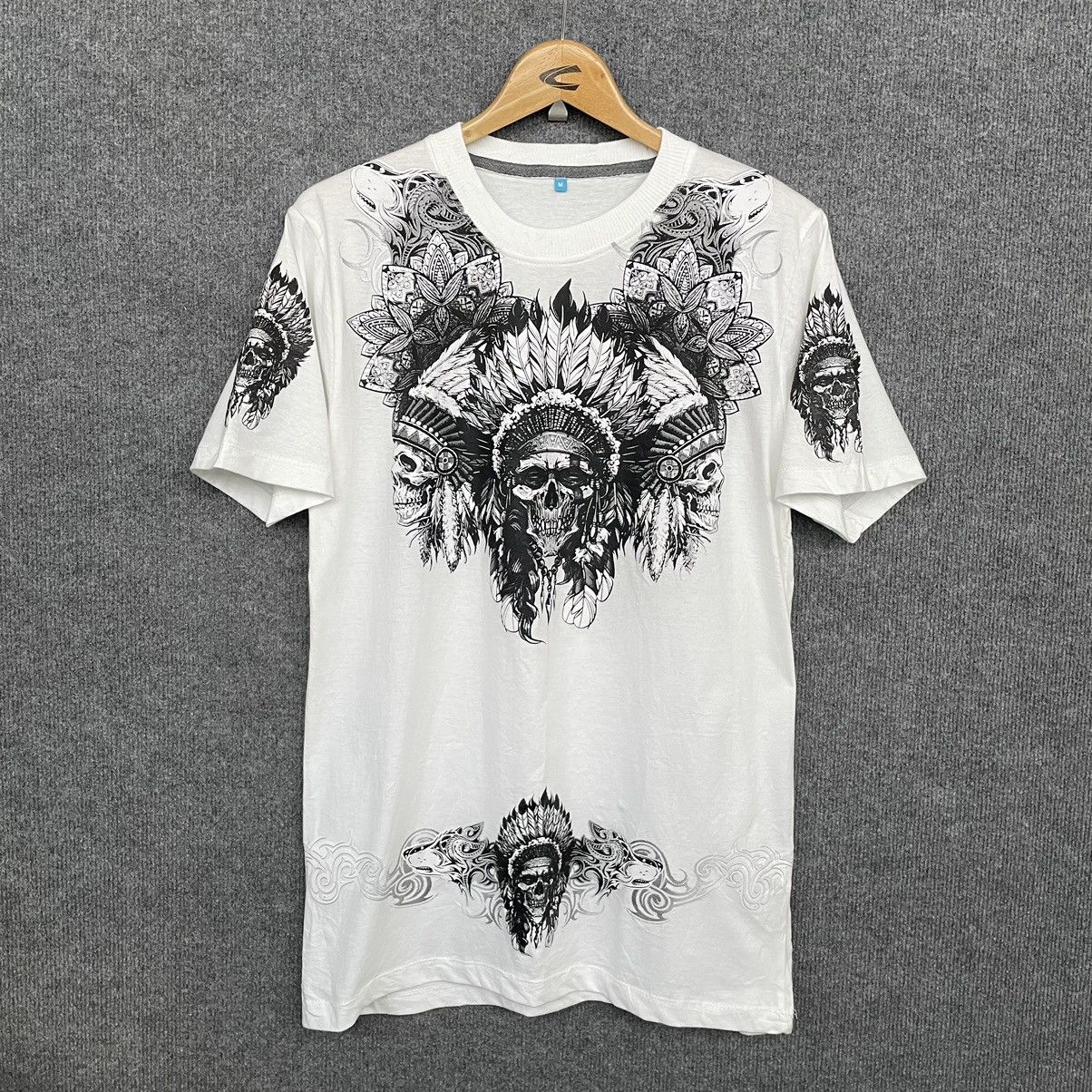 Affliction Y2K Apache Skulls Affliction Double Sided Crazy Detailing T Size US M / EU 48-50 / 2 - 1 Thumbnail