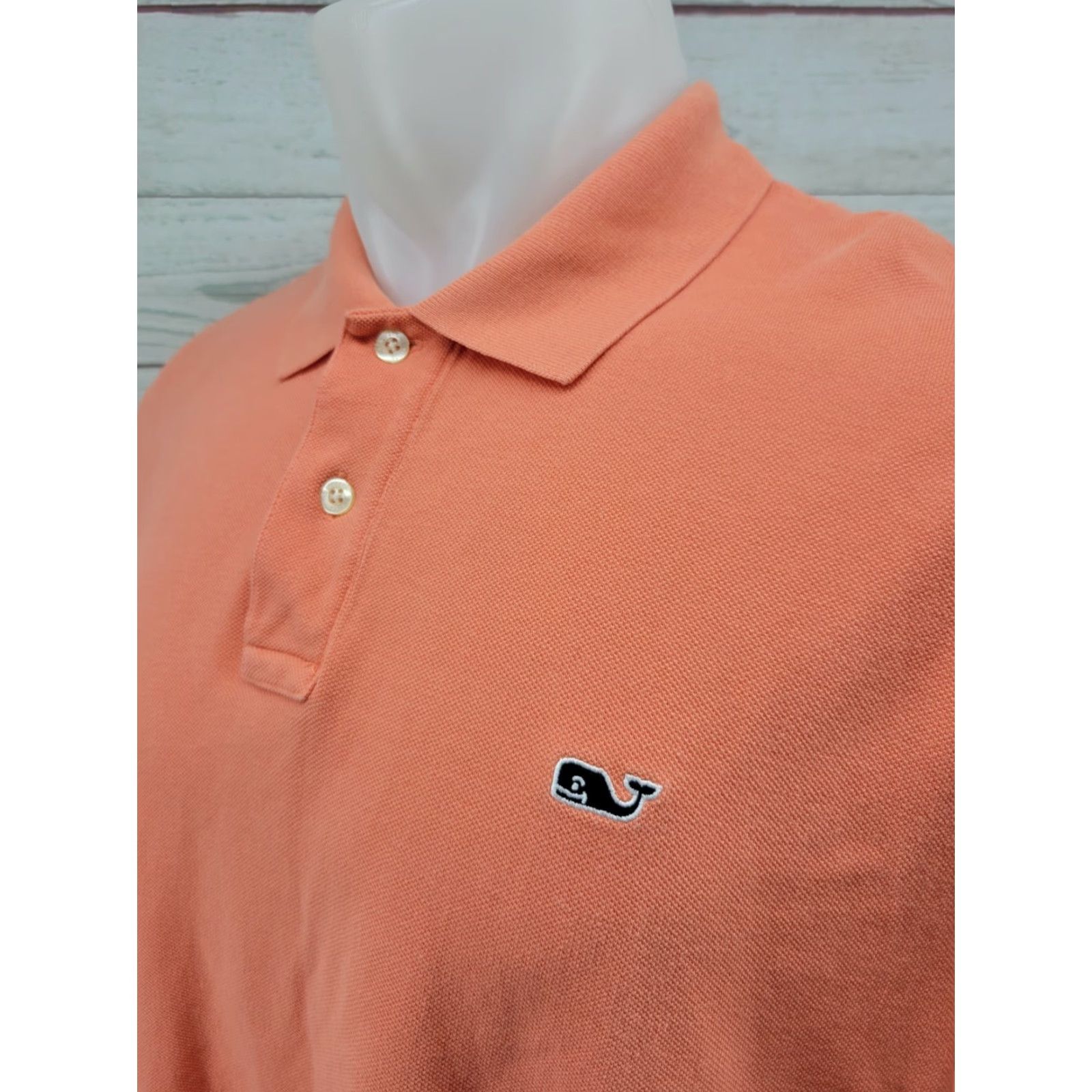 Vineyard Vines Vineyard Vines Mens Orange Cotton Polo SHORT SLEEVE Whale LARGE Polo Size US L / EU 52-54 / 3 - 3 Thumbnail