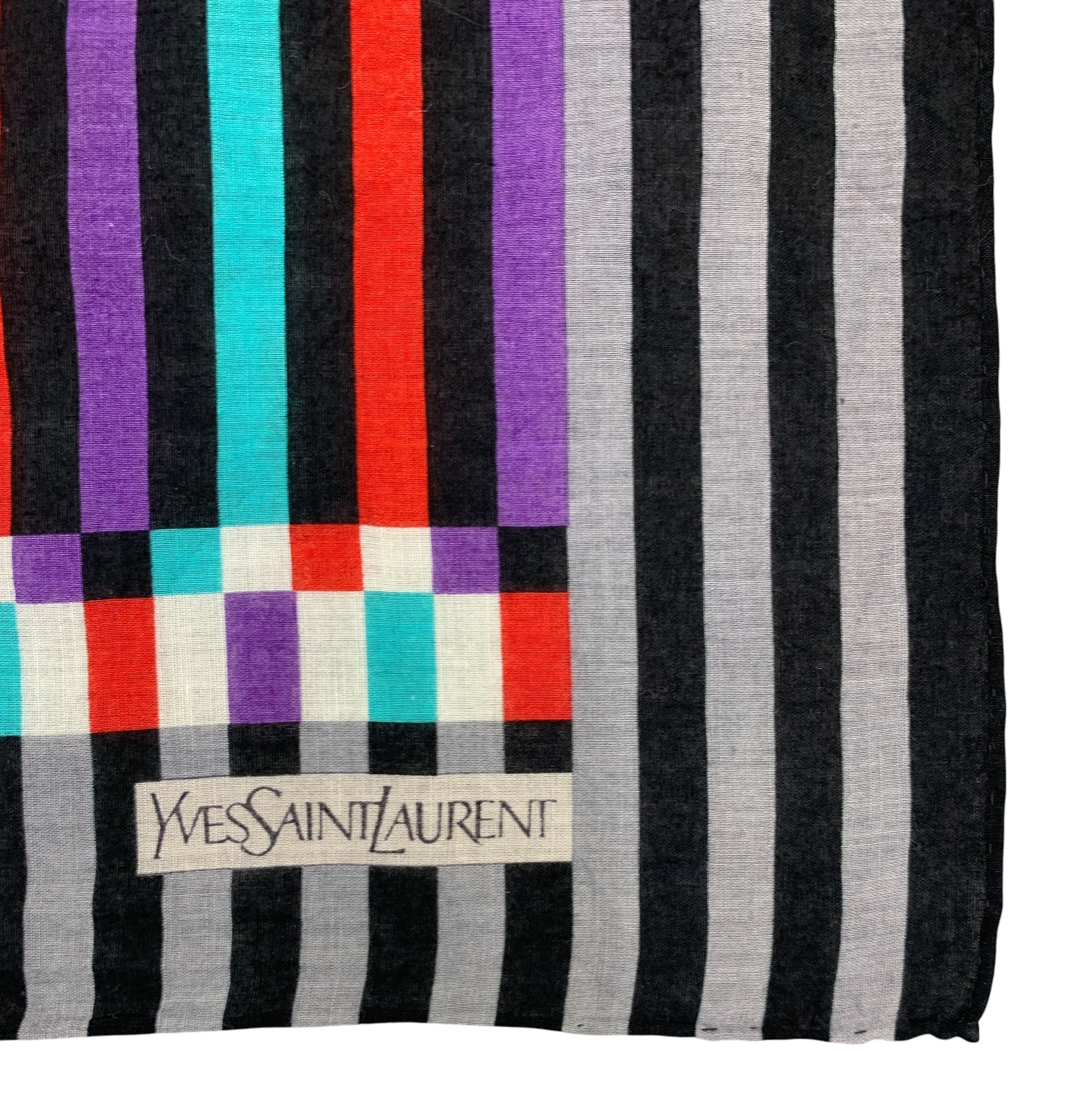 Vintage × Yves Saint Laurent Vintage Yves Saint Laurent Scarf Handkerchief - HKA974 Size ONE SIZE - 9 Thumbnail