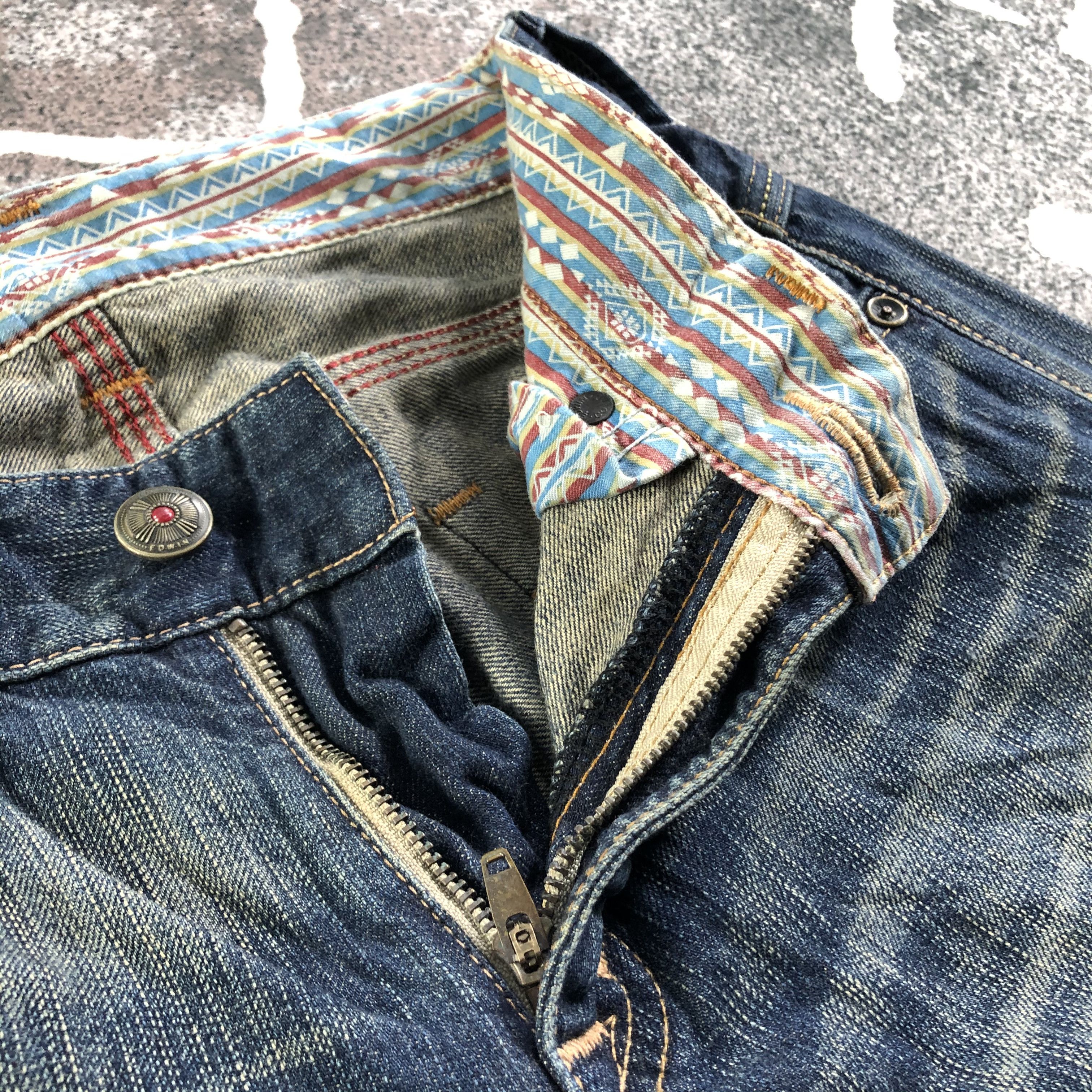 Edwin Edwin XV Jeans Ripped Denim KJ2892 Size US 28 / EU 44 - 7 Thumbnail