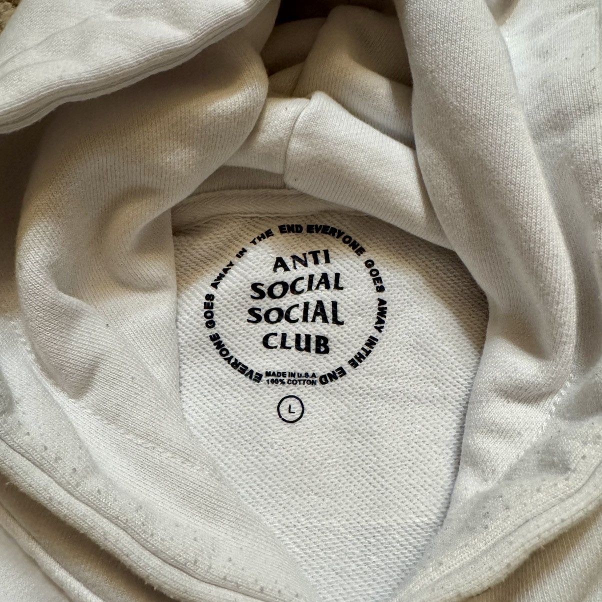 Anti Social Social Club Anti Social Social Club White Pullover Hoodie Size US L / EU 52-54 / 3 - 7 Thumbnail