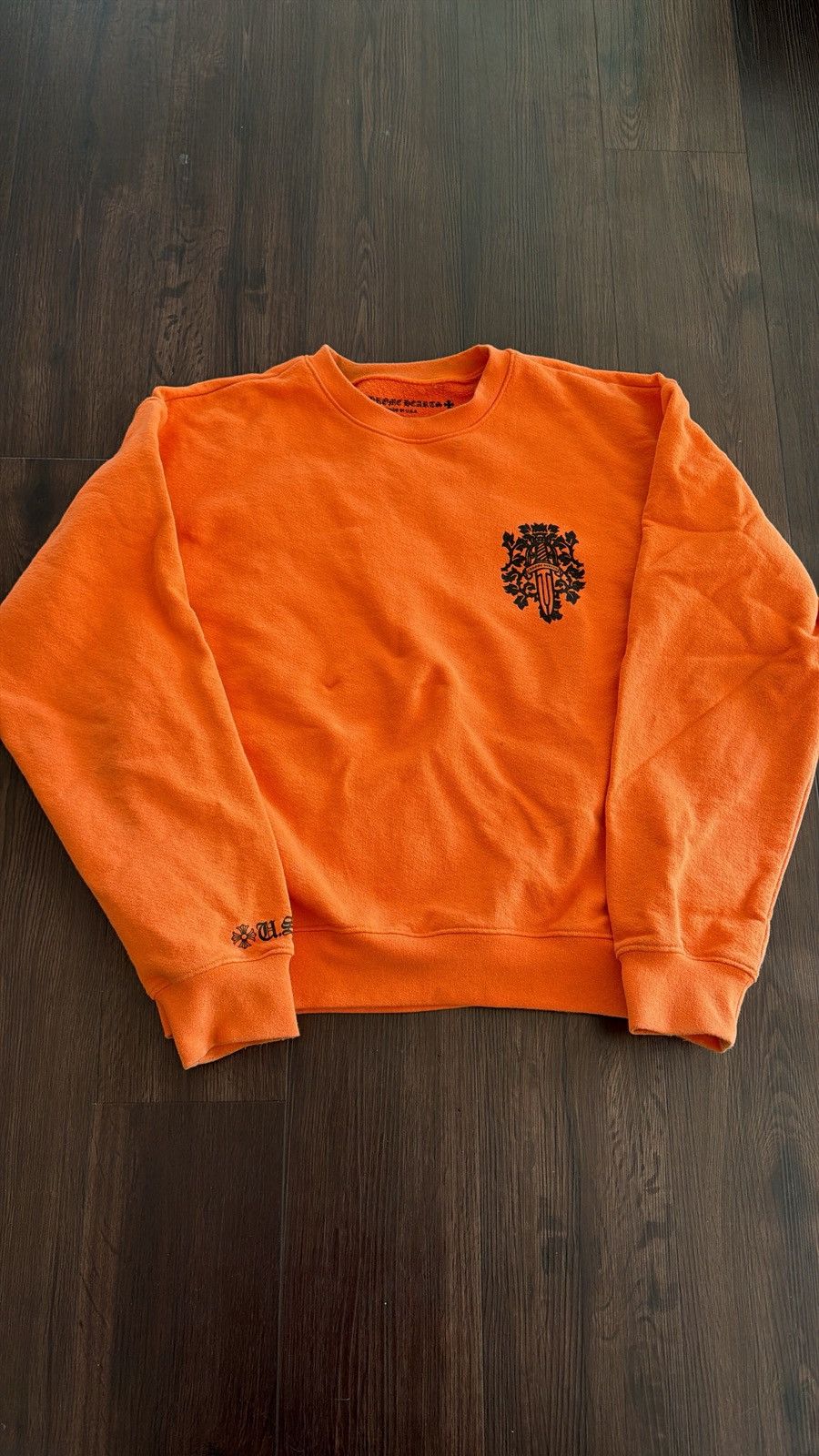Chrome Hearts Chrome Hearts Orange Dagger Crewneck Size US M / EU 48-50 / 2 - 1 Thumbnail