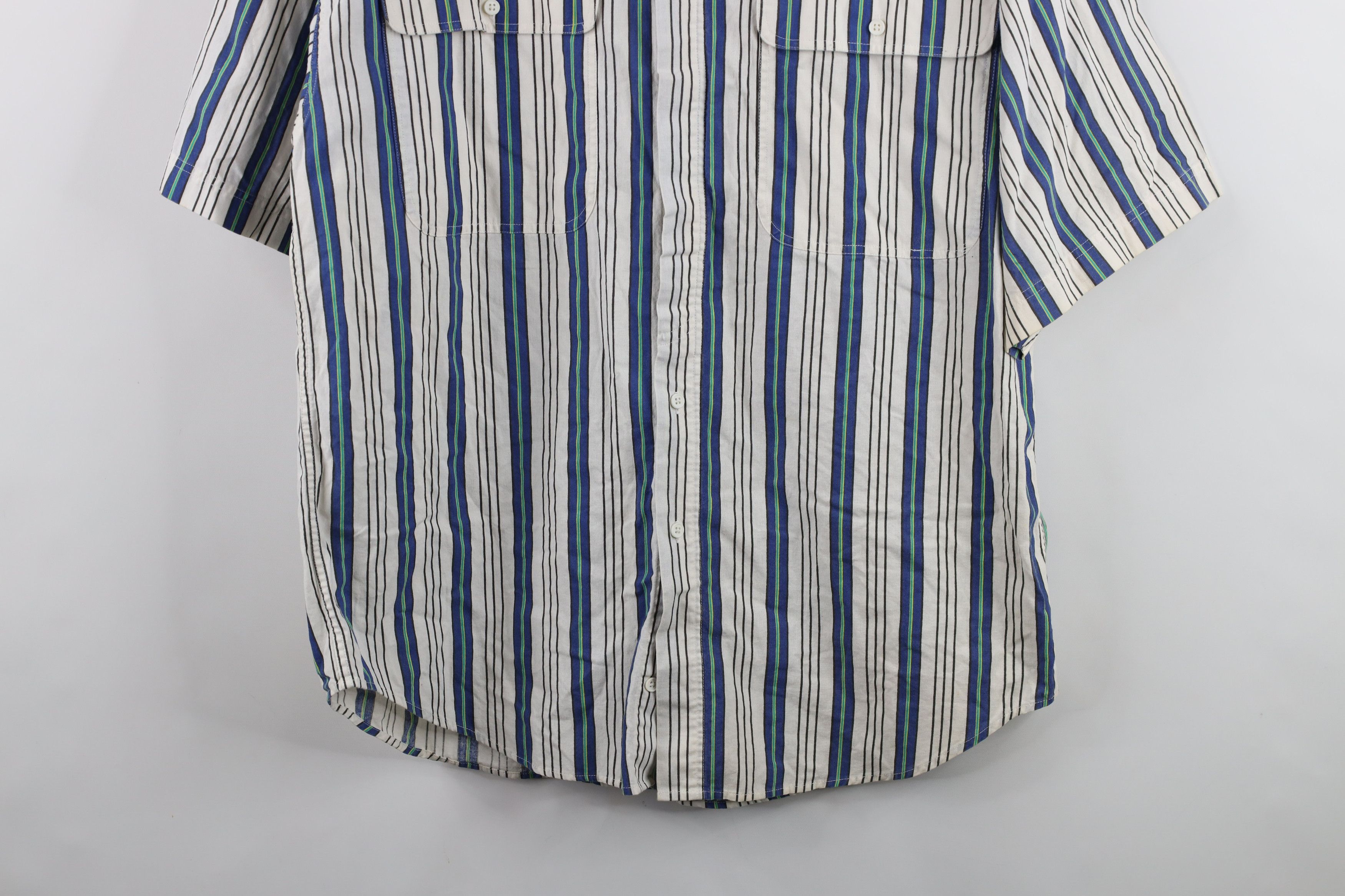 Vintage Vintage 90s Streetwear Striped Short Sleeve Button Shirt Size US S / EU 44-46 / 1 - 3 Thumbnail