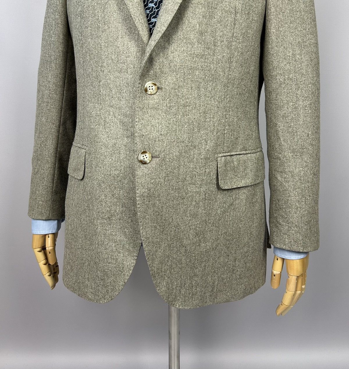 Designer × Suitsupply SUITSUPPLY Blazer Beige Vitale Barberis Canonico Wool EU52 Size 42R - 3 Thumbnail