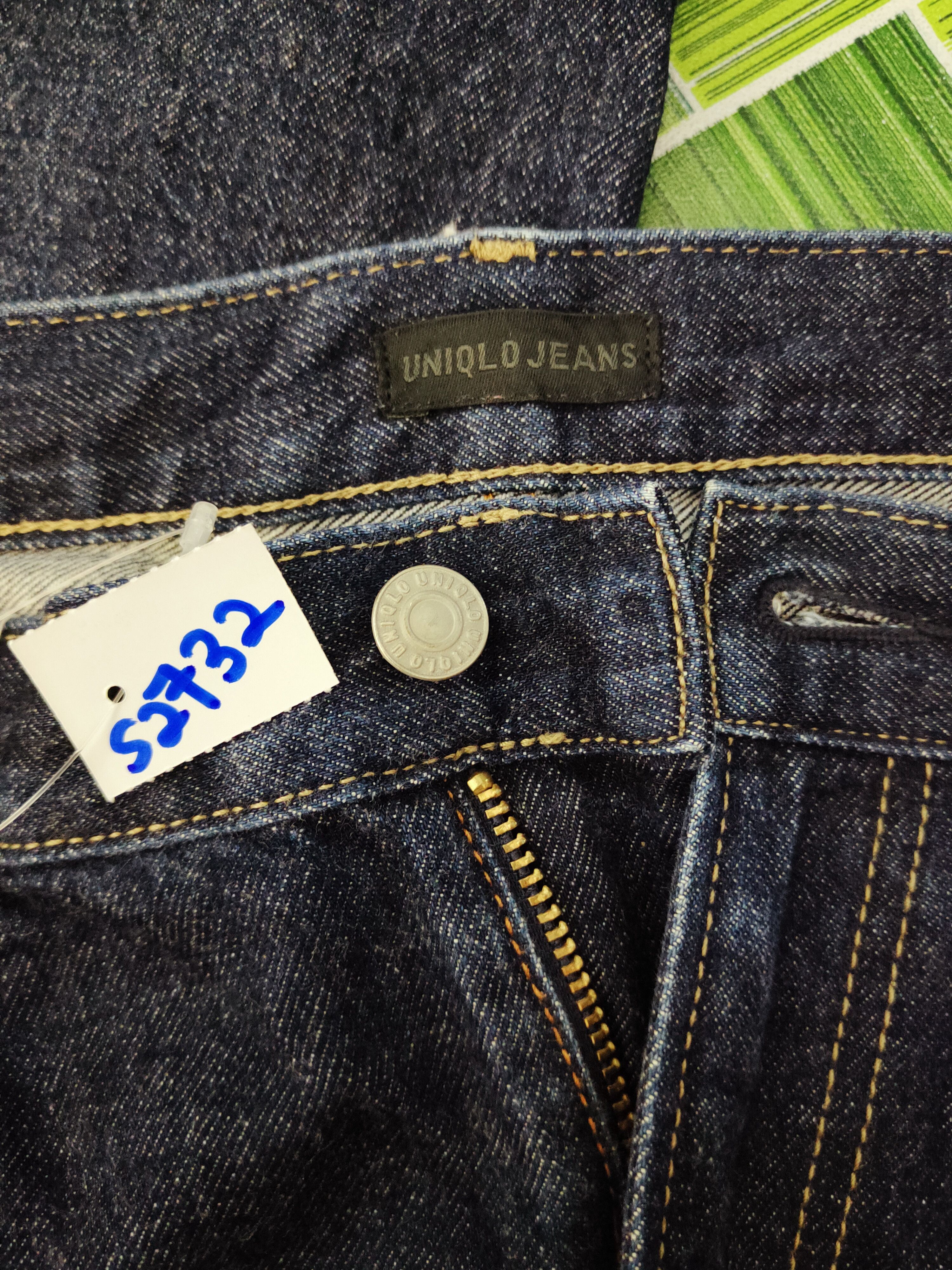Japanese Brand Uniqlo Dark Blue Distressed Ripped Jeans #S2732 Size US 38 / EU 54 - 16 Thumbnail