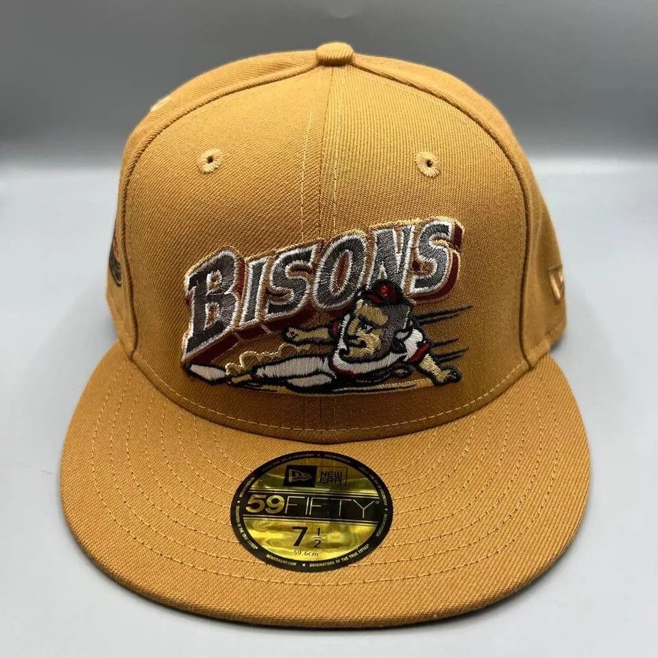 New Era Buffalo Bisons Hat Men 7 1/2 59Fifty New Era MiLB Fitted Cap Size ONE SIZE - 2 Thumbnail
