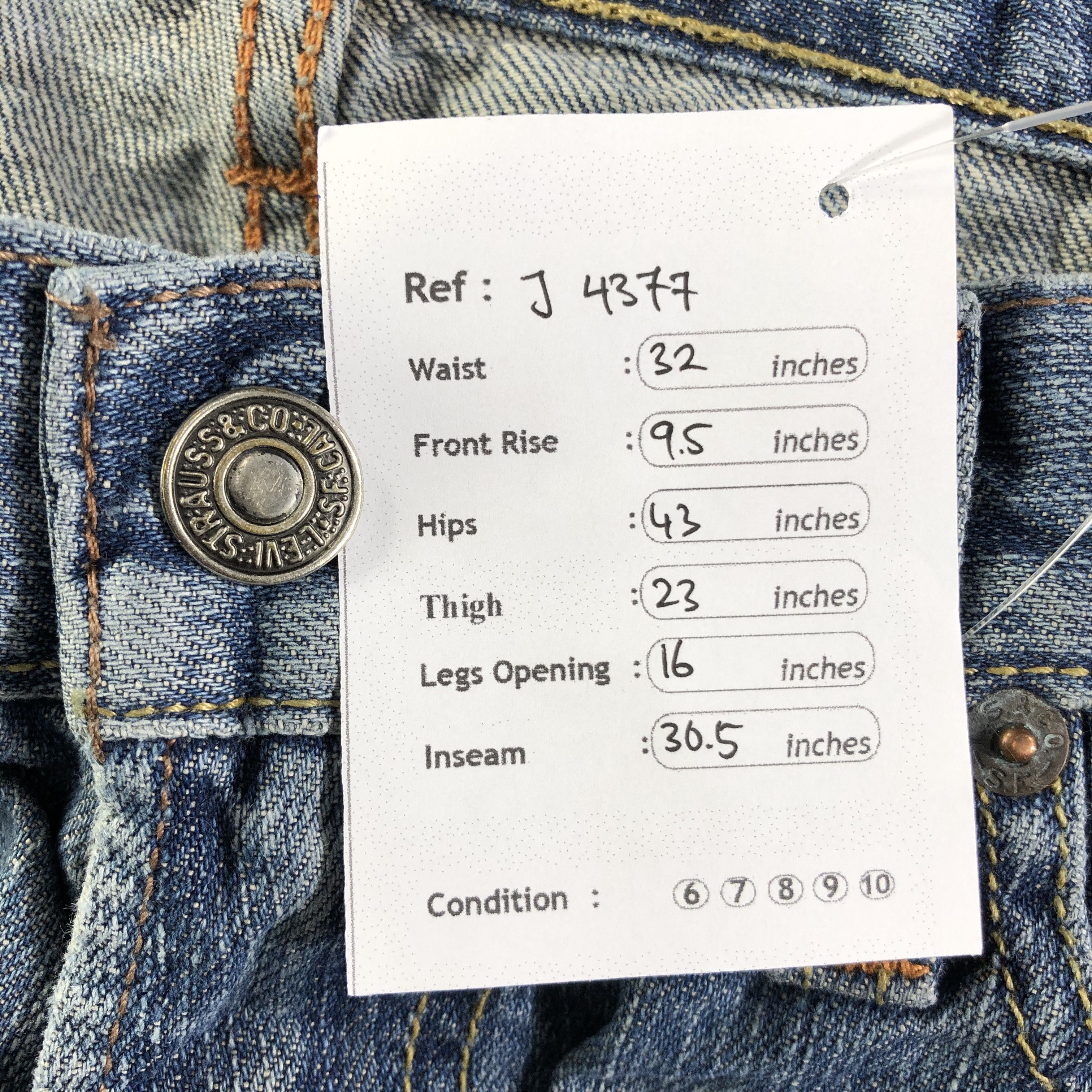 Levi's Vintage Blue Wash Levis 514 Jeans-J4377 Size US 32 / EU 48 - 13 Thumbnail