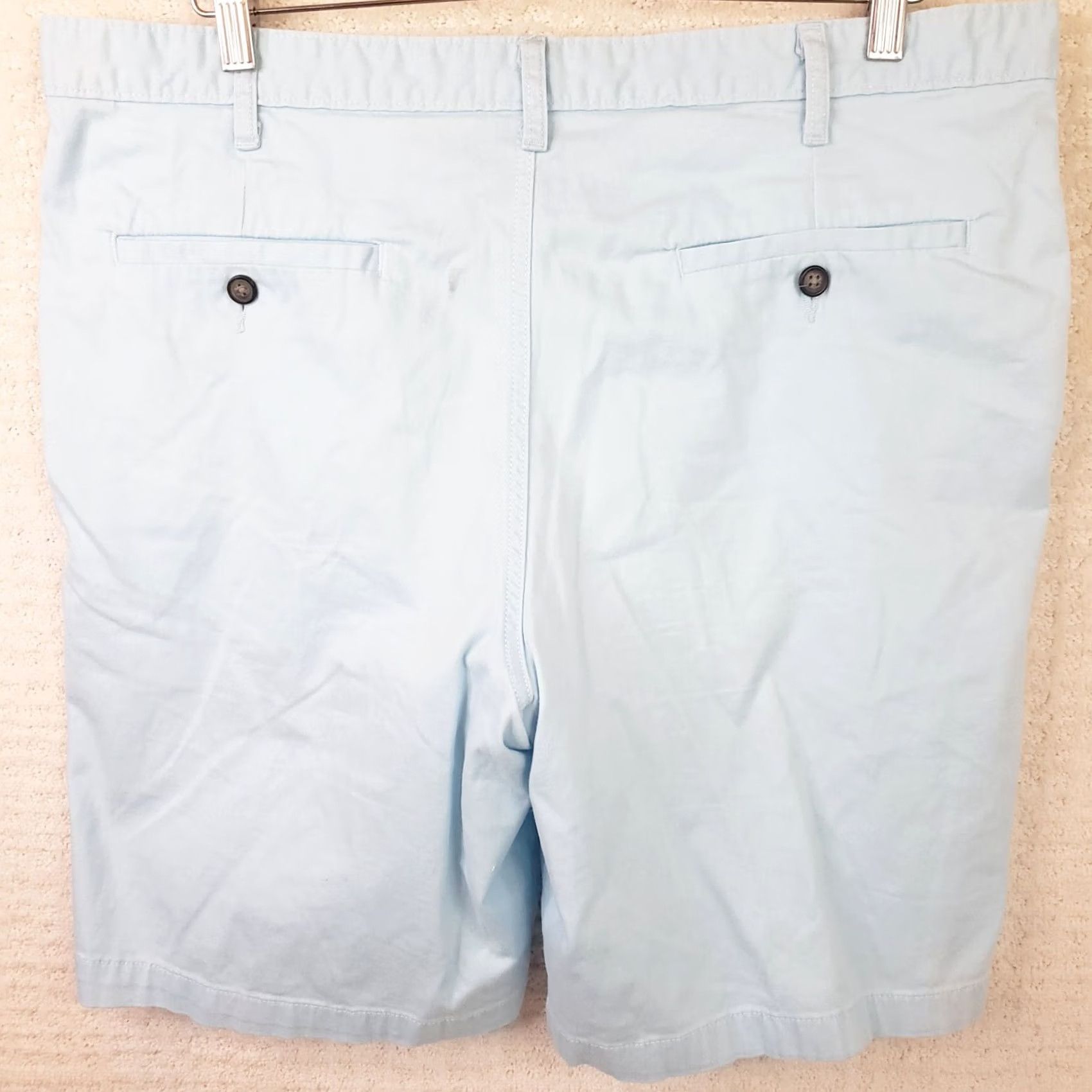 George George Men's Light Blue Cotton Casual Shorts 38X9.5 Size US 38 / EU 54 - 4 Thumbnail