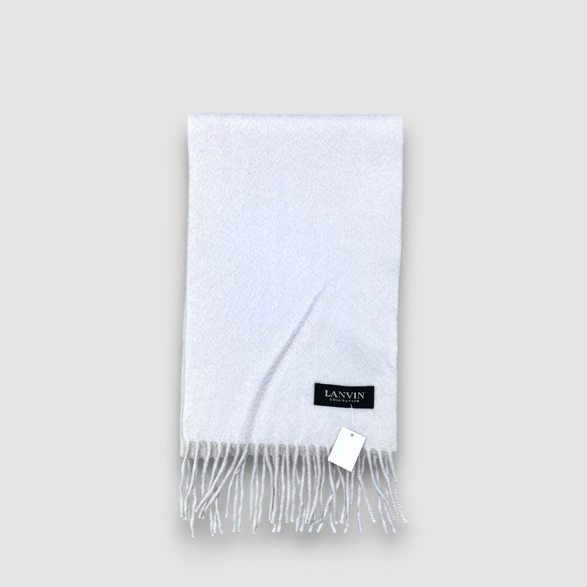 Lanvin Vintage Lanvin Scarf Muffler Cashmere Winter Fringe Scarves Size ONE SIZE - 2 Thumbnail