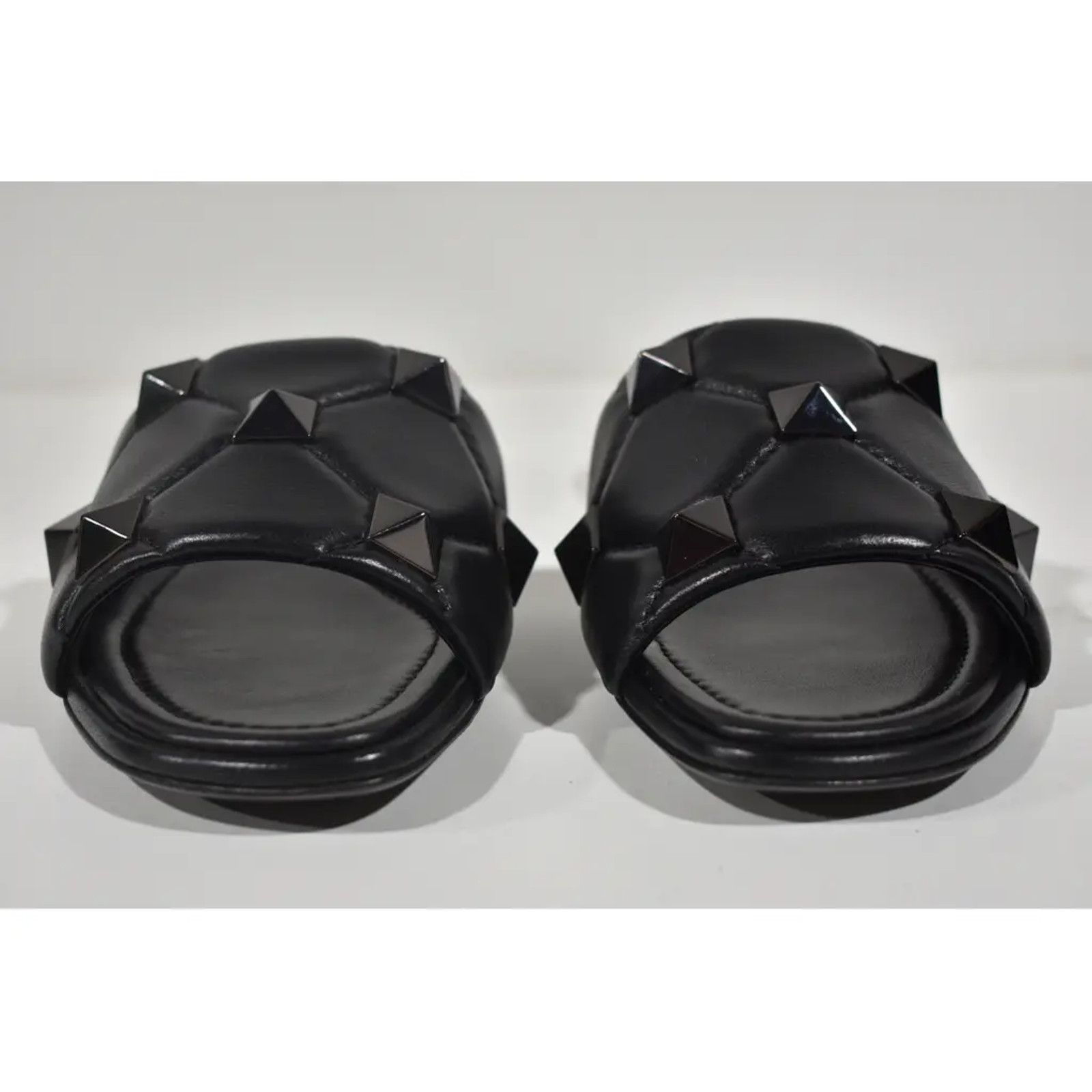 Valentino Valentino Rockstud Roman Stud Black Leather Quilted Slide Size US 6 / IT 36 - 5 Thumbnail