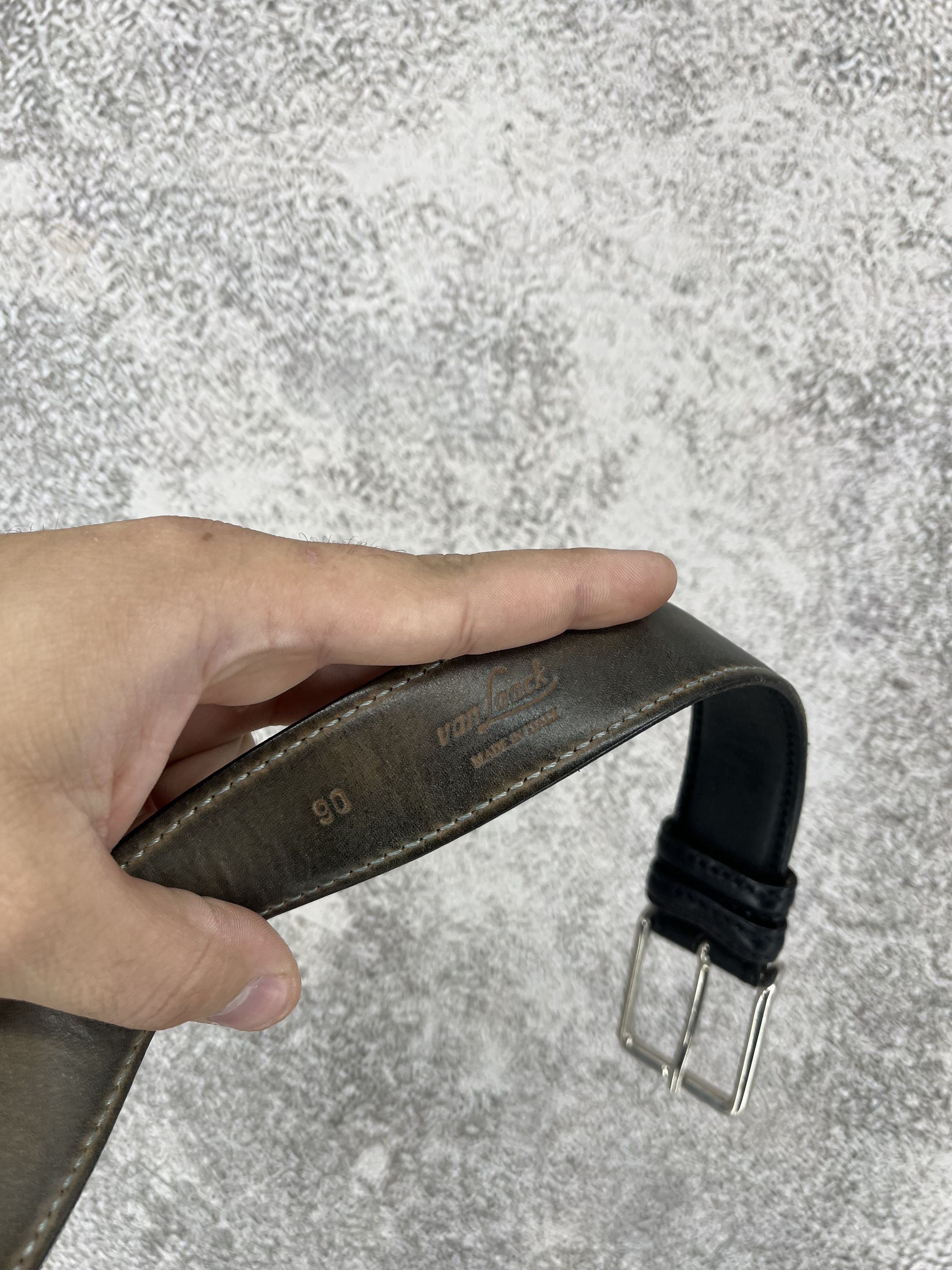Vintage One Luck Black Leather Belt — Made in Italy Size ONE SIZE - 10 Thumbnail