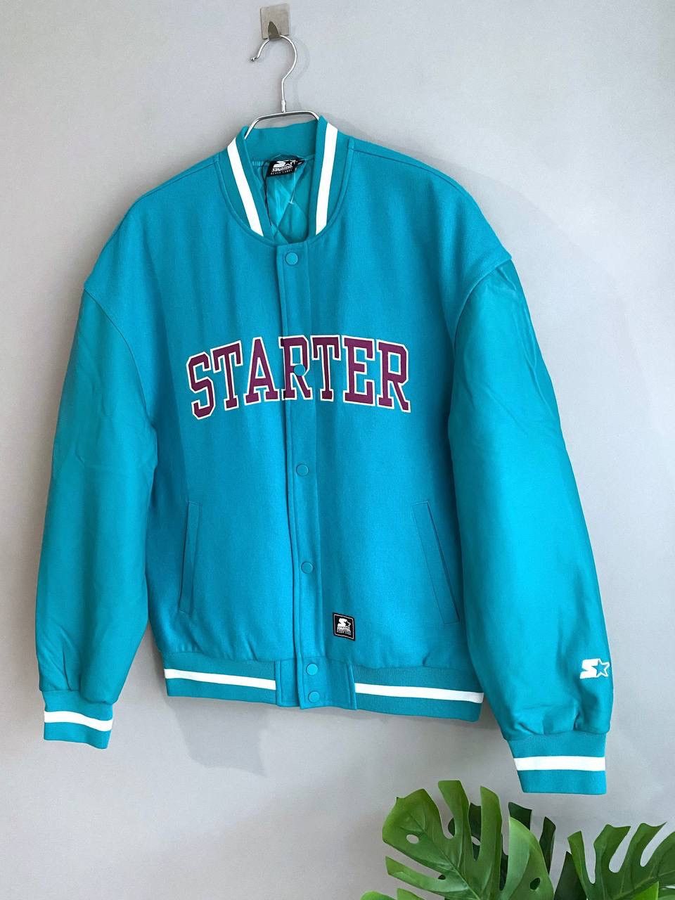 Majestic × Starter Starter Black Label Men's Wool Bomber College Team Jacket, Size M Size US M / EU 48-50 / 2 - 3 Thumbnail