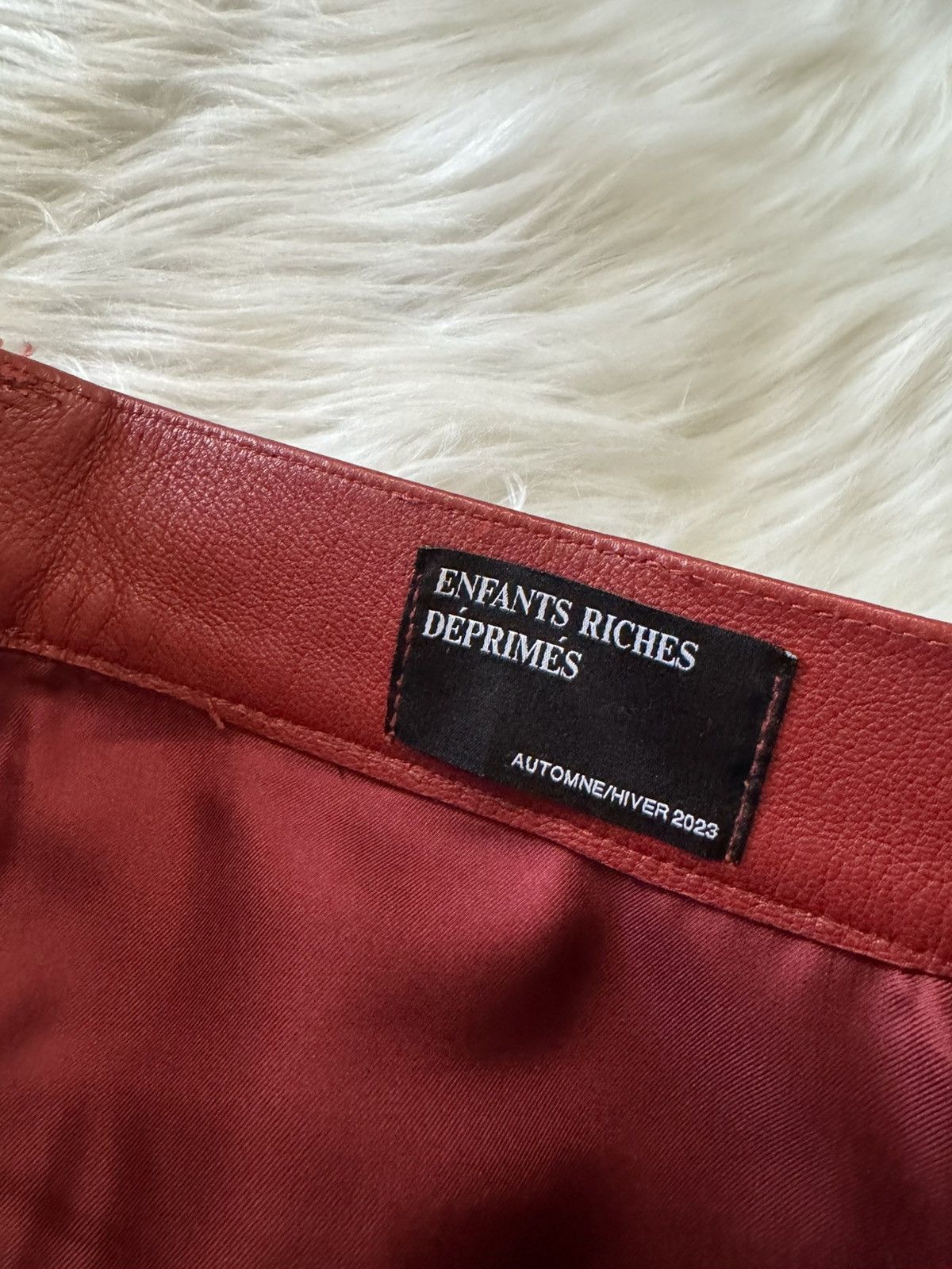 Enfants Riches Deprimes Enfants Riches Deprimes Flare Leather Pants Red 34 Size US 34 / EU 50 - 4 Thumbnail