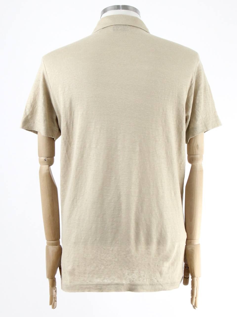 Gant GANT Beige linen polo shirt Size US L / EU 52-54 / 3 - 3 Thumbnail