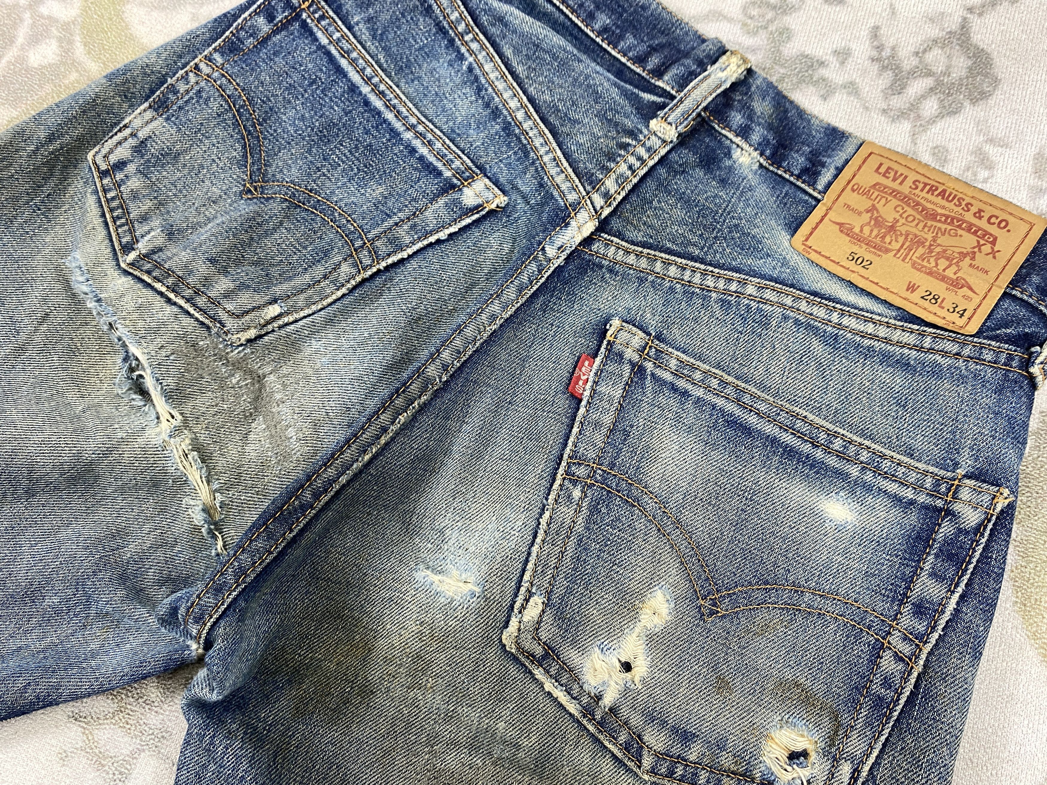 Kapital Vintage Redline Levi's 502 Big E kapital style Jeans 28x27.5 Size US 28 / EU 44 - 10 Thumbnail