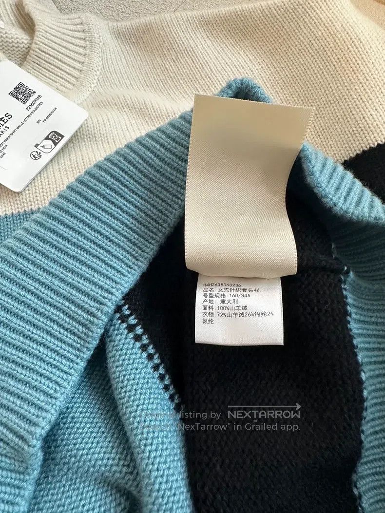 Hermes Hermes Women's Crew Neck Cashmere Sweater, Classic Colorbl Size XS / US 0-2 / IT 36-38 - 7 Thumbnail