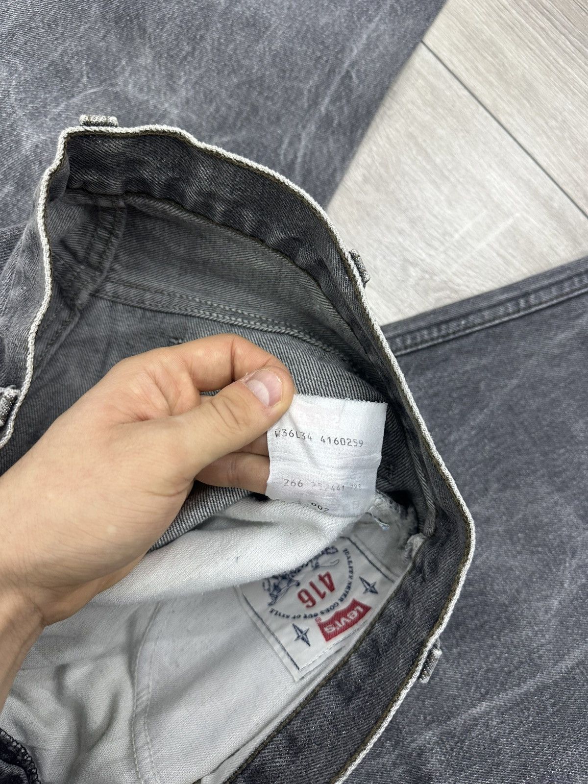 Levi's Levis 80s Orange Tab Made in Belgium Jeans Gray Washed Size US 36 / EU 52 - 10 Thumbnail