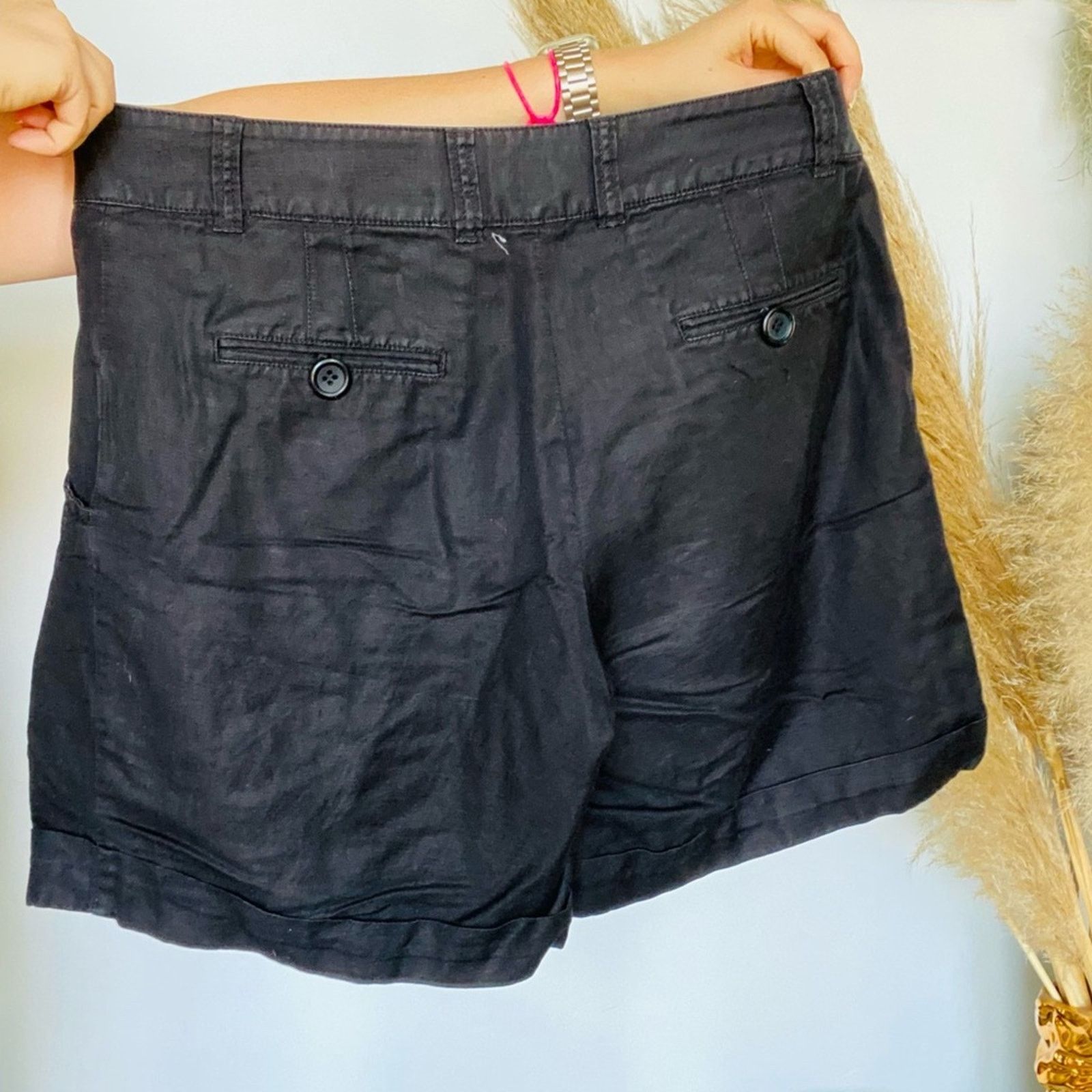 Vintage VINTAGE H&M Y2K Black High Rise Button Fly Shorts Bermuda Size 32" / US 10 / IT 46 - 6 Thumbnail