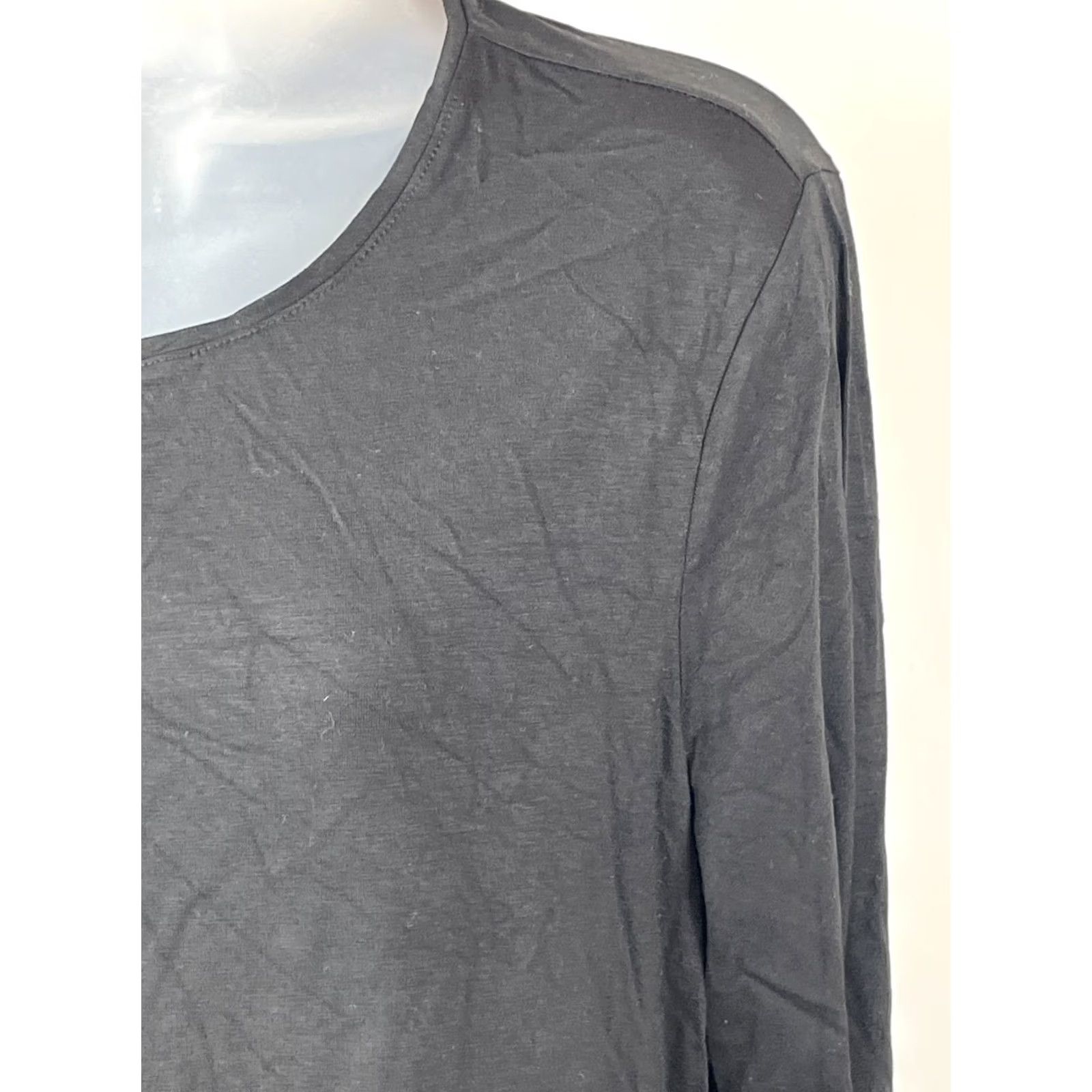 Vintage Chico’s The Ultimate Tee Gray Long Sleeve Stretch Soft Basic Top Womens Large Size L / US 10 / IT 46 - 3 Thumbnail