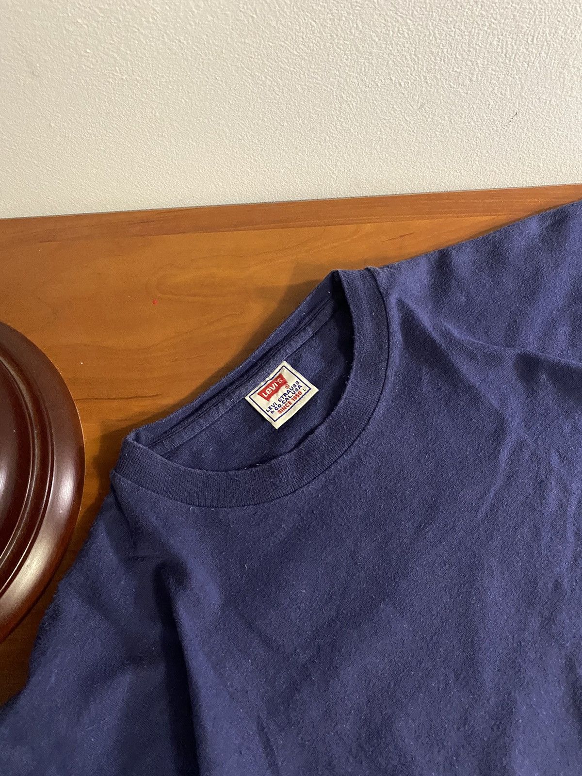 Levi's Vintage Clothing Vintage 90s Levi’s strauss co USA L size blank basic tee Size US L / EU 52-54 / 3 - 3 Thumbnail