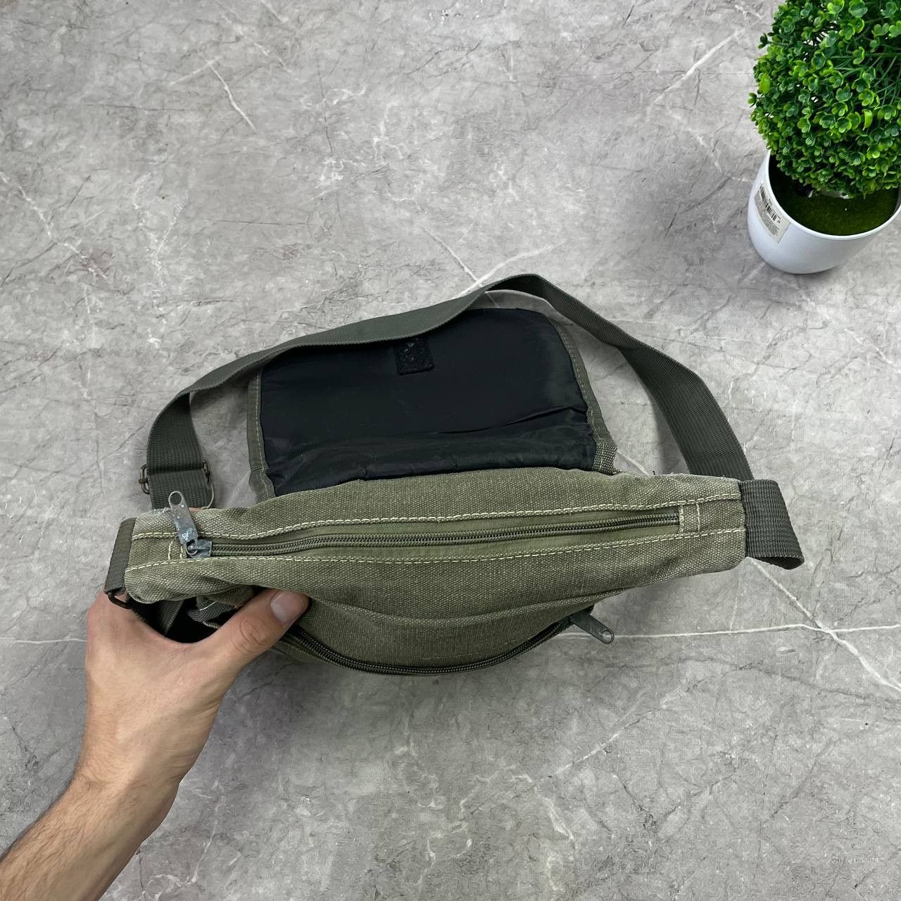 Japanese Brand Vintage Diesel Style Denim ORMI Faded Sling Bag Y2K Military Size ONE SIZE - 8 Thumbnail
