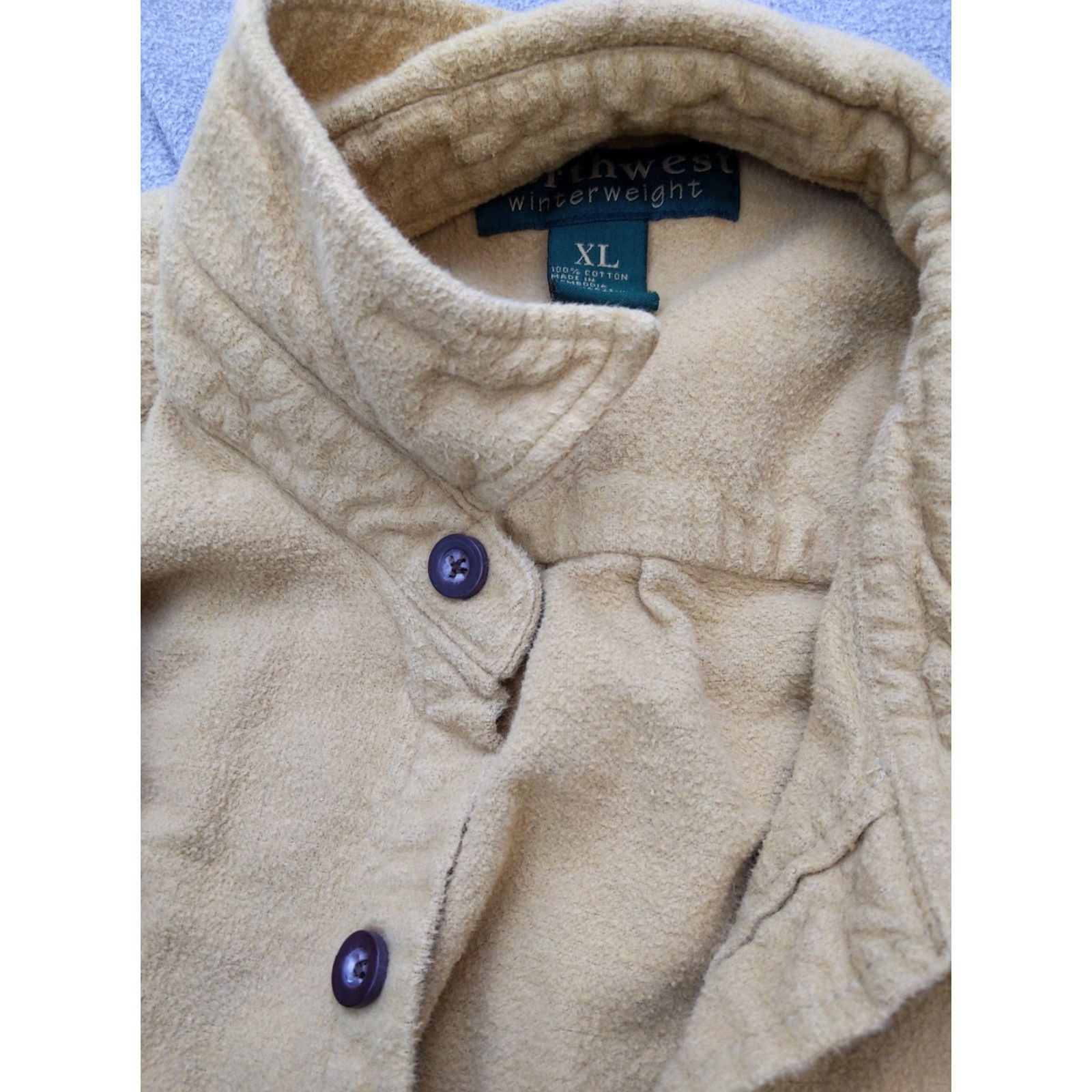 Vintage VINTAGE Northwest Winterweight Shirt Mens XL Beige Fleece Heavyweight Button Up Workwear Size US XL / EU 56 / 4 - 5 Thumbnail